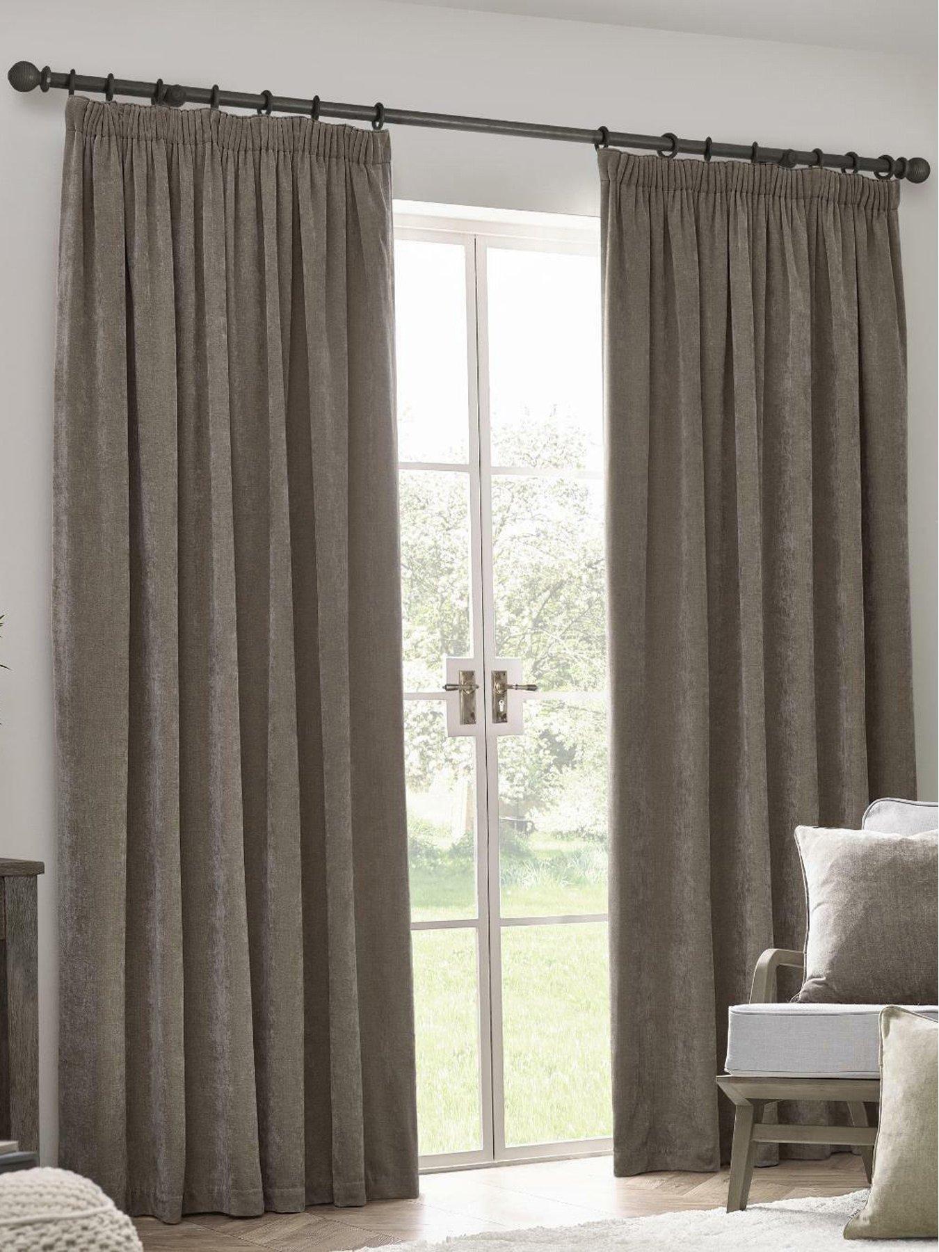 Yard Heavy Chenille Pencil Pleat Curtains
