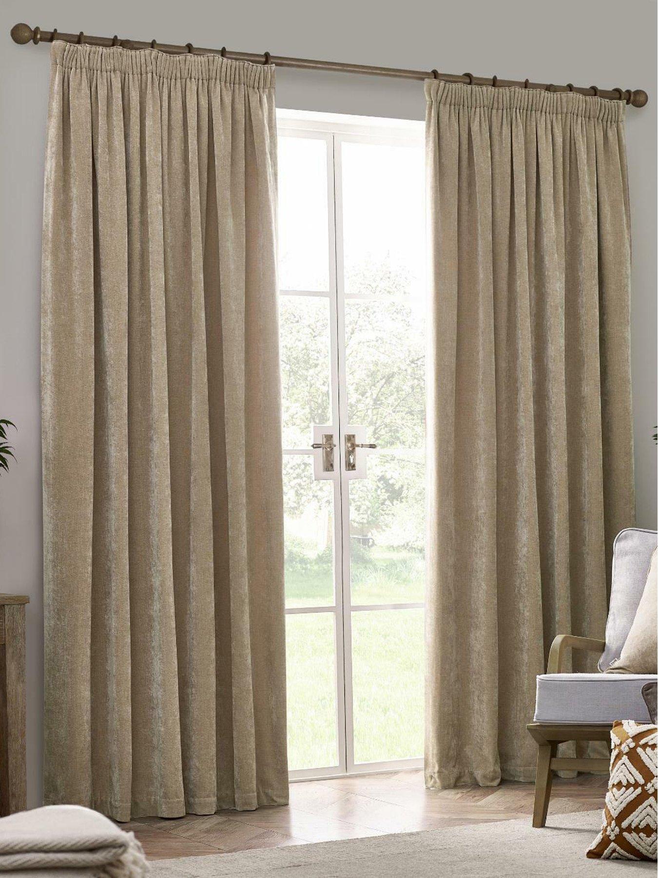 Yard Heavy Chenille Pencil Pleat Curtains
