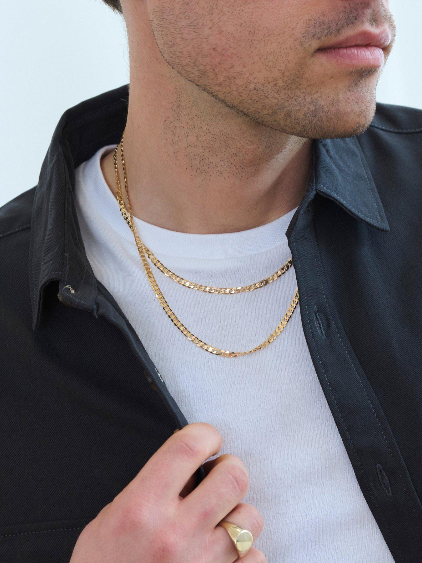 Image 7 of 7 of The Love Collection 9ct Yellow Gold Solid Curb Chain Necklace (3.75mm) 20 inch