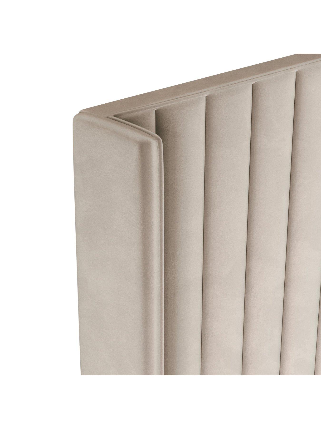 Image 7 of 7 of Very Home Kingston Velvet Lift Up Bed with Mattress options (Buy &amp; SAVE!) - Natural