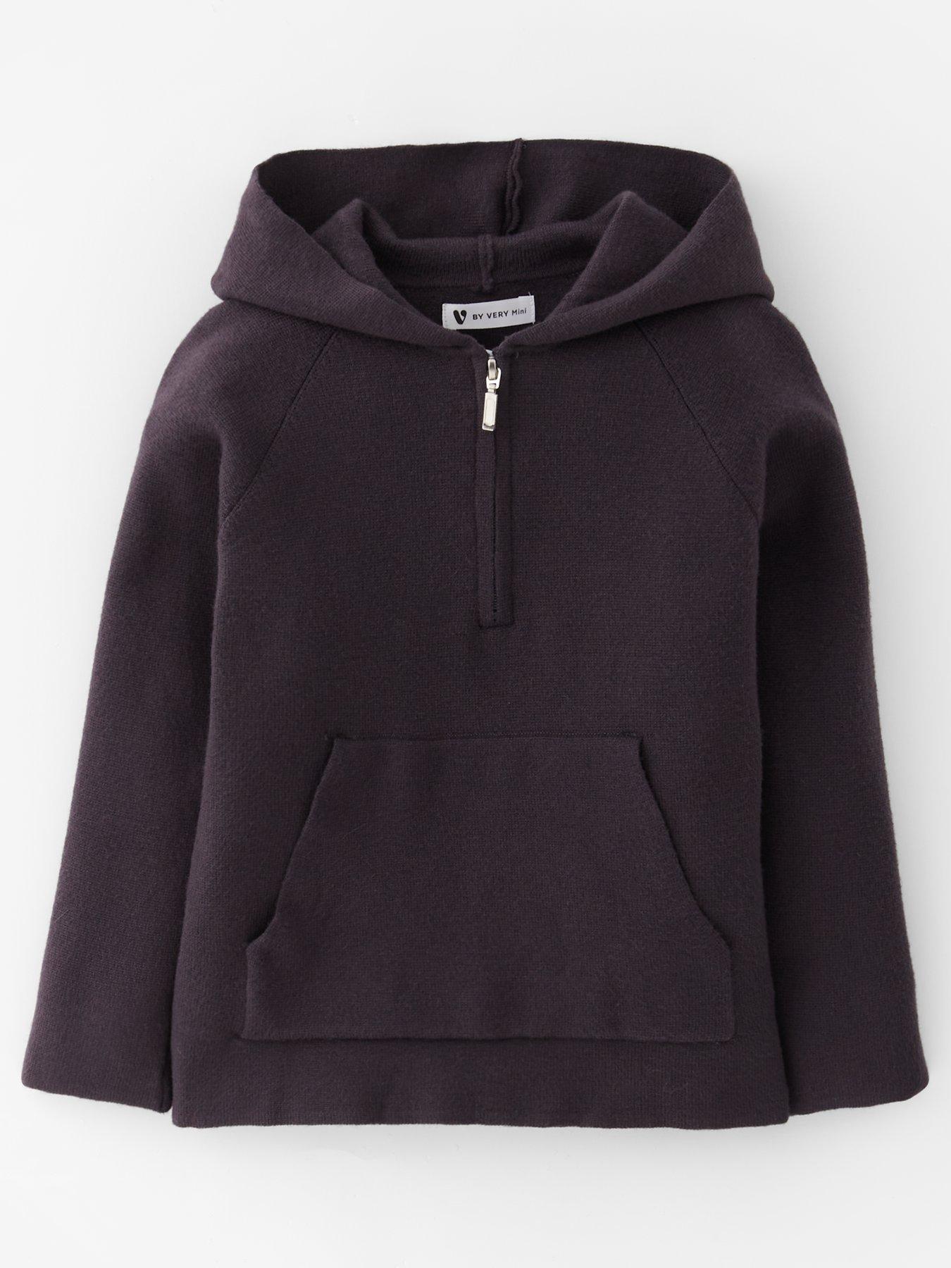 The Very Collection Boys Half Zip Knitted Top - Black
