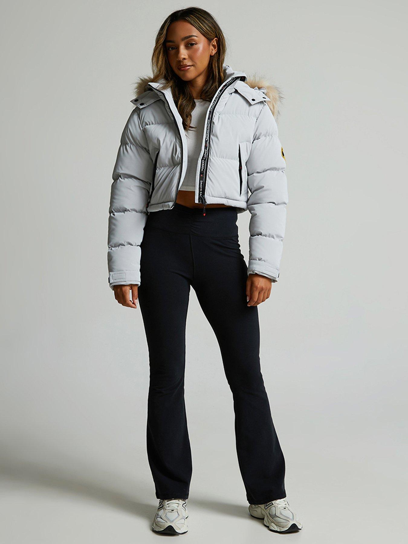 Zavetti Canada Bellucci 20 Cropped Hooded Padded Jacket - Grey | Very