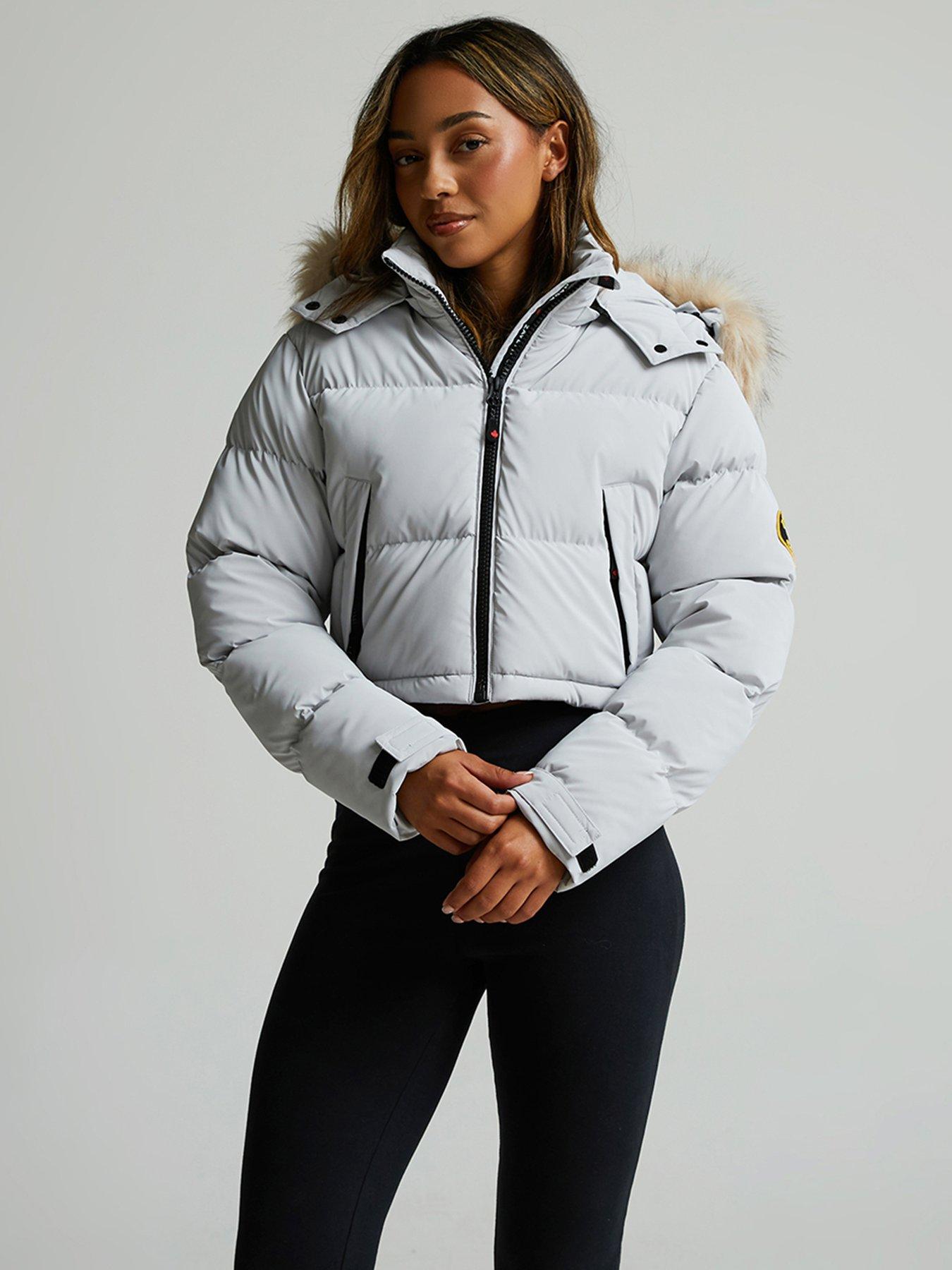 Zavetti Canada Bellucci 20 Cropped Hooded Padded Jacket - Grey | Very
