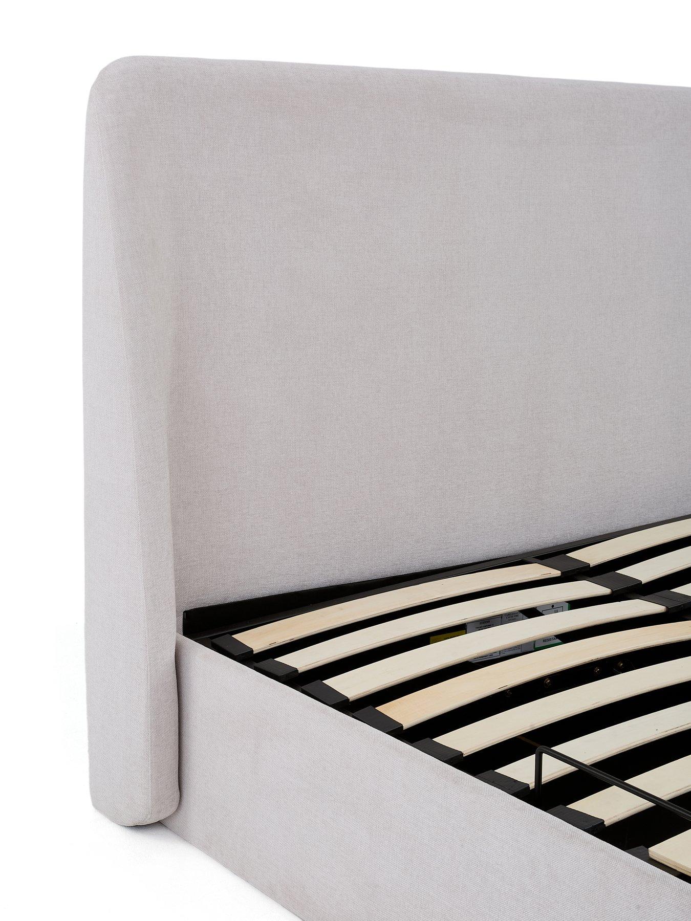 Image 4 of 6 of Very Home Dante Side Lift Up Storage Ottoman Bed with Mattress Options (Buy &amp; SAVE!) - Natural<br />