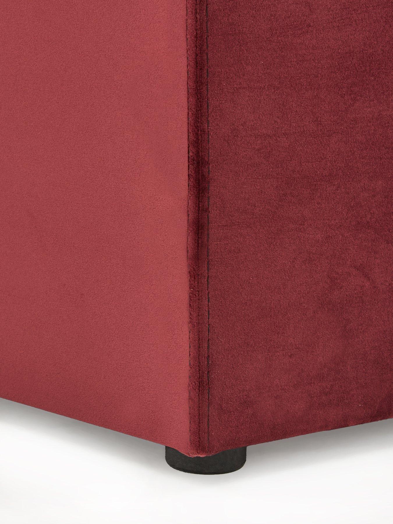 Image 5 of 7 of Very Home New Dakota Ottoman - Burgundy
