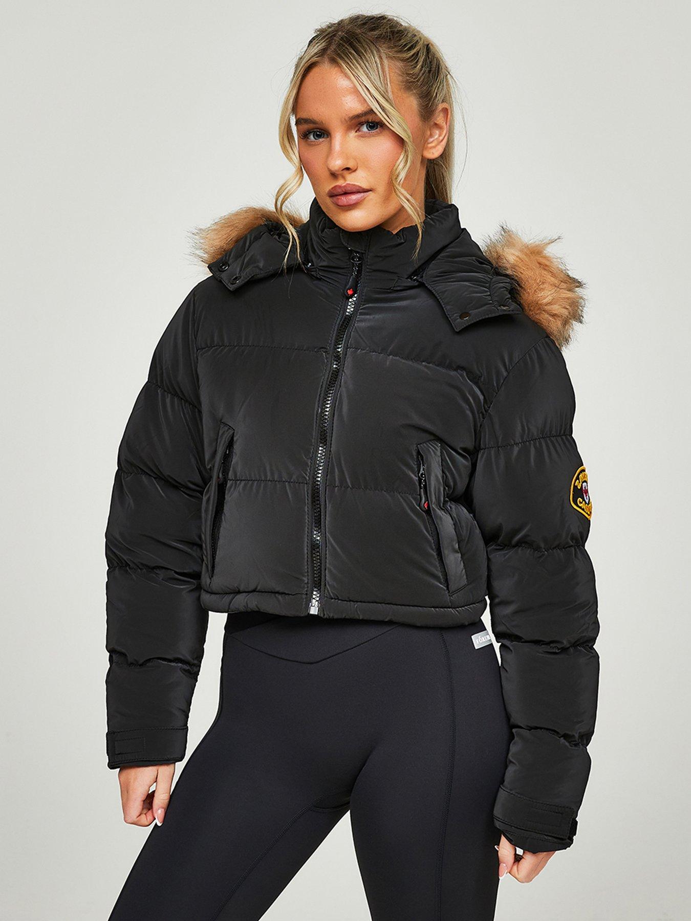 Zavetti Canada Bellucci 20 Cropped Hooded Padded Jacket - Black