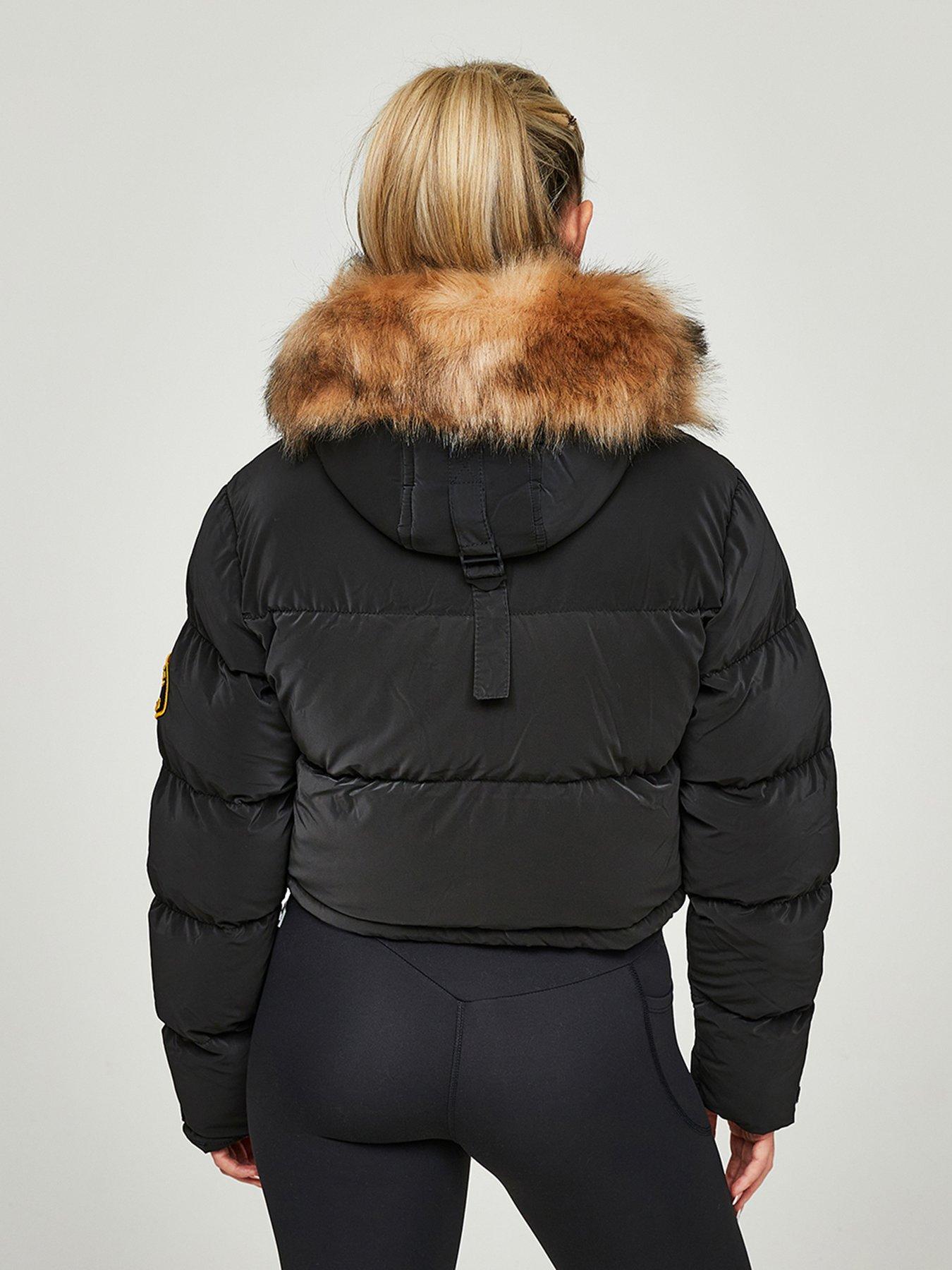 Zavetti Canada Bellucci 20 Cropped Hooded Padded Jacket - Black | Very