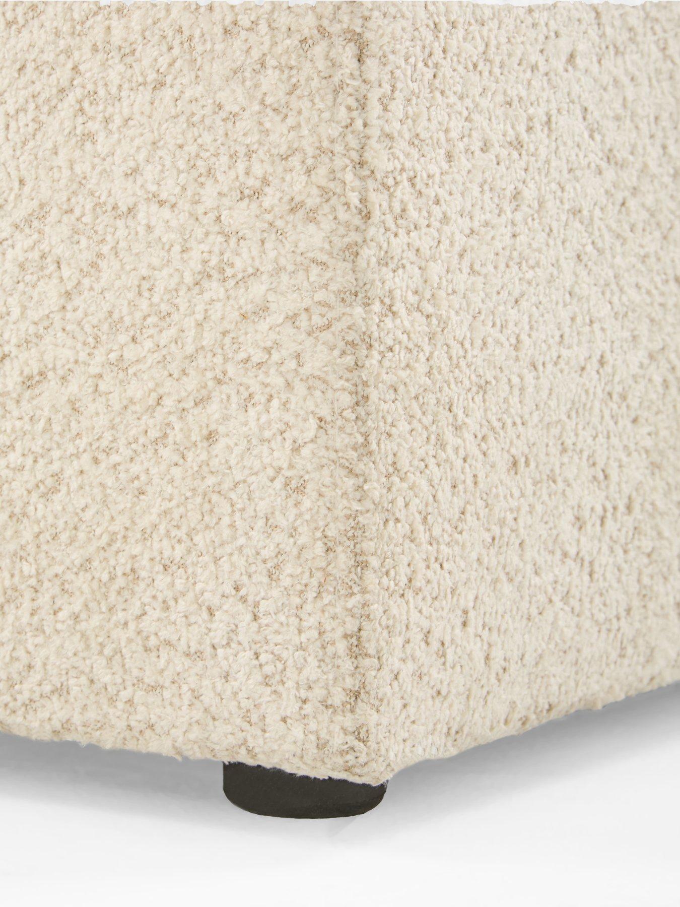 Image 5 of 7 of The Very Collection New Dakota Boucle Ottoman - Natural