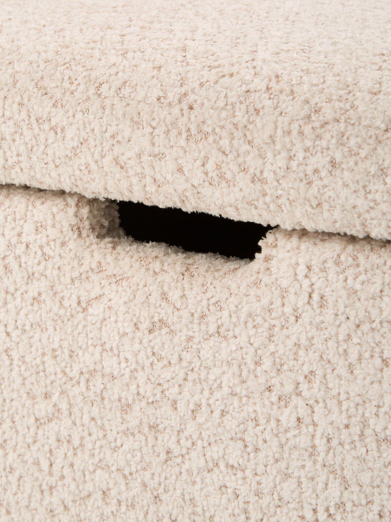 Image 6 of 7 of The Very Collection New Dakota Boucle Ottoman - Natural