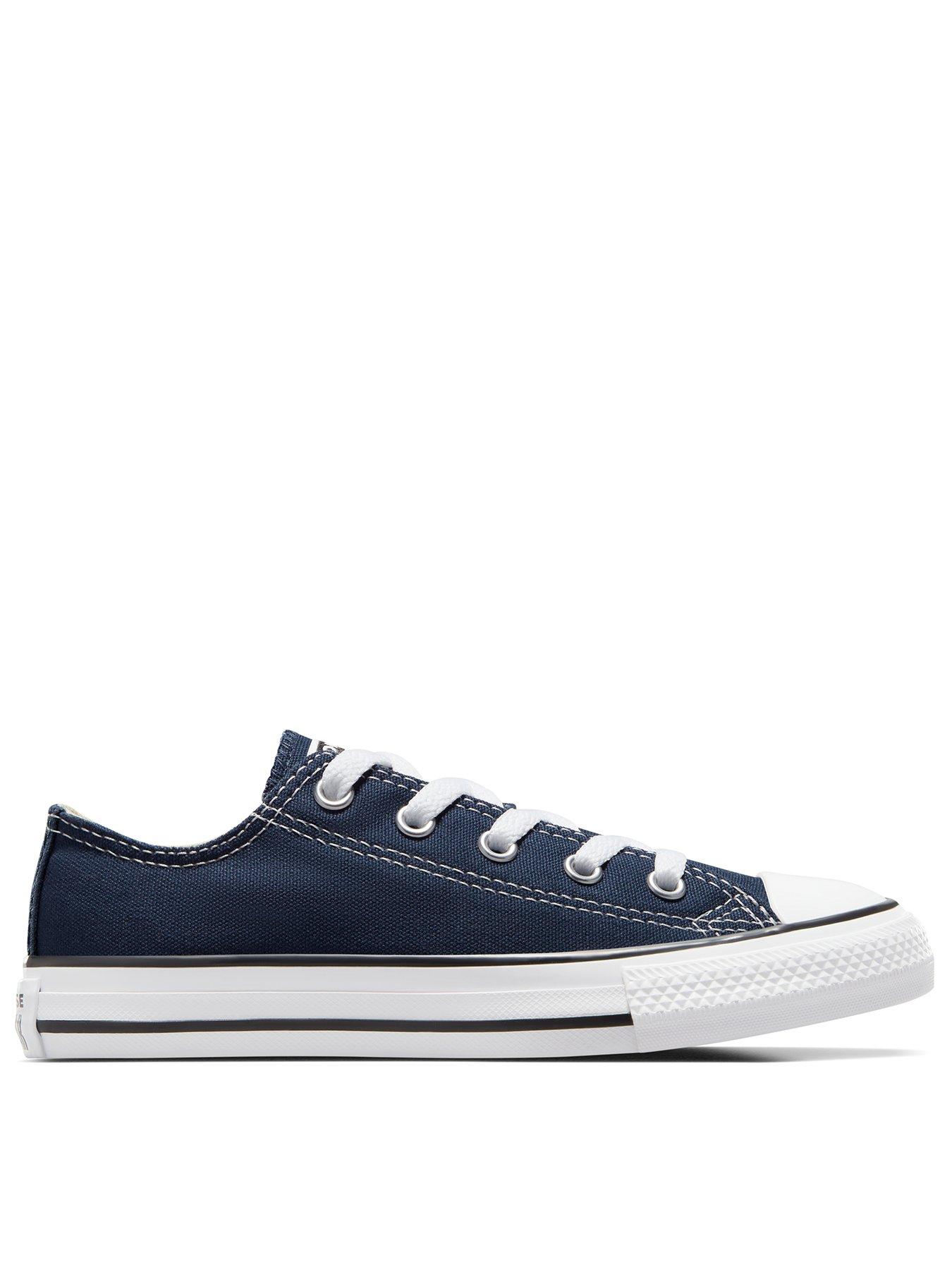 Childrens navy hot sale converse