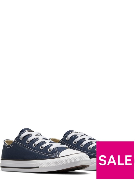 stillFront image of converse-chuck-taylor-all-star-ox-childrens-unisex-trainers--navy