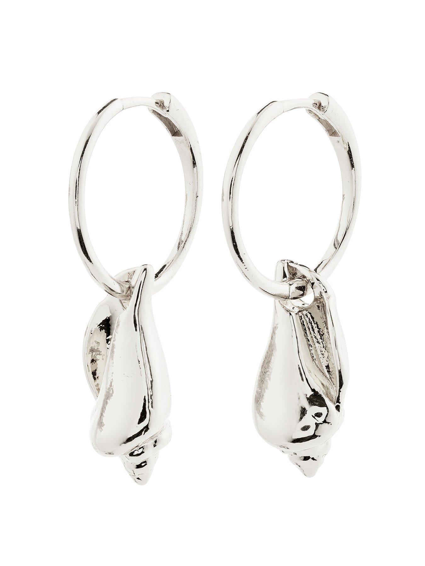 undefined BREEZE hoops silver-plated
