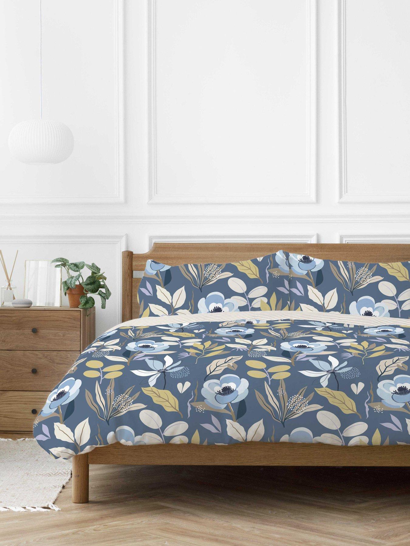 Copenhagen Home: Mia Floral Duvet Cover Set - Blue