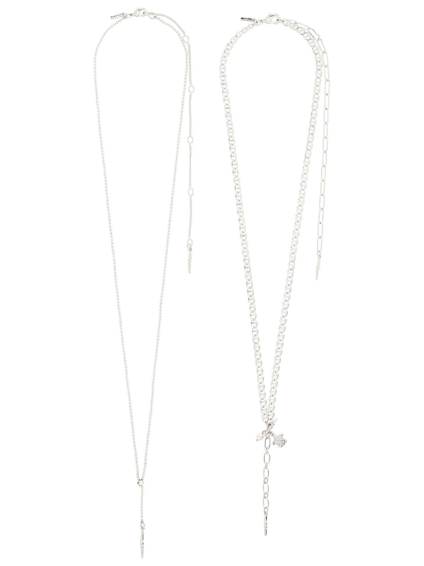 Image 6 of 6 of Pilgrim BREEZE necklace 2-in-1 set silver-plated