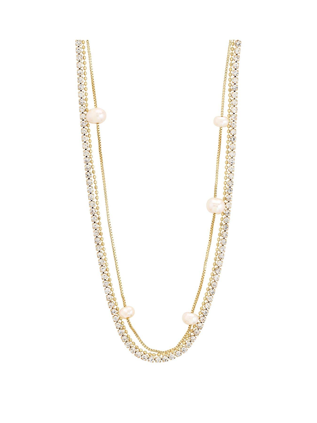 Pilgrim STARLIGHT necklace 3-in-1 gold-plated