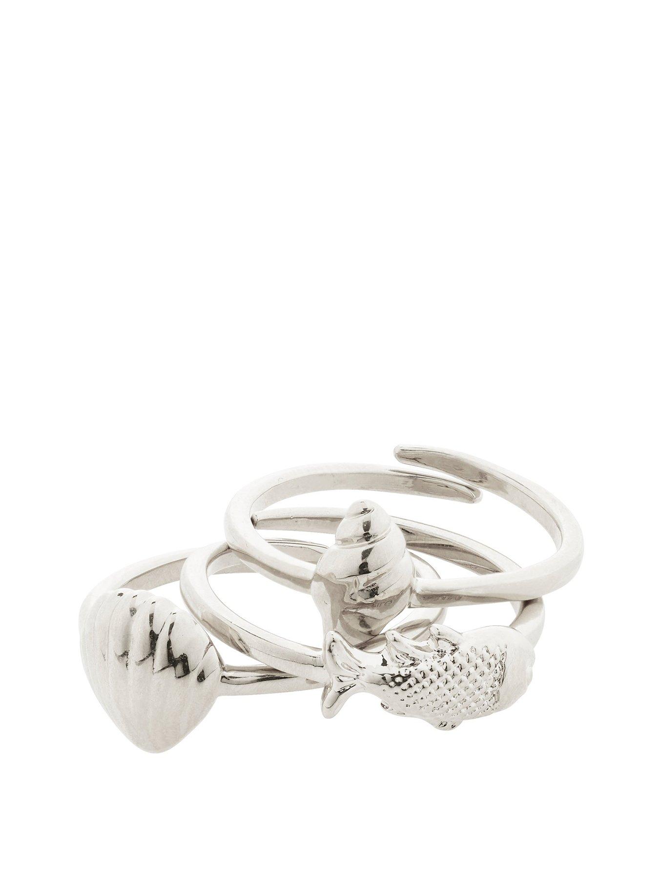 undefined BREEZE rings 3-in-1 set silver-plated
