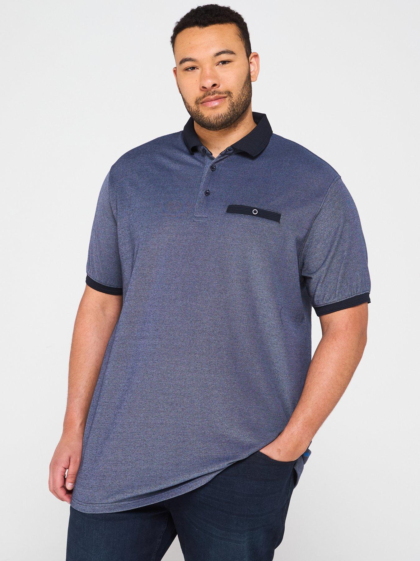 undefined Pique Polo Shirt With Contrast Collar Colour