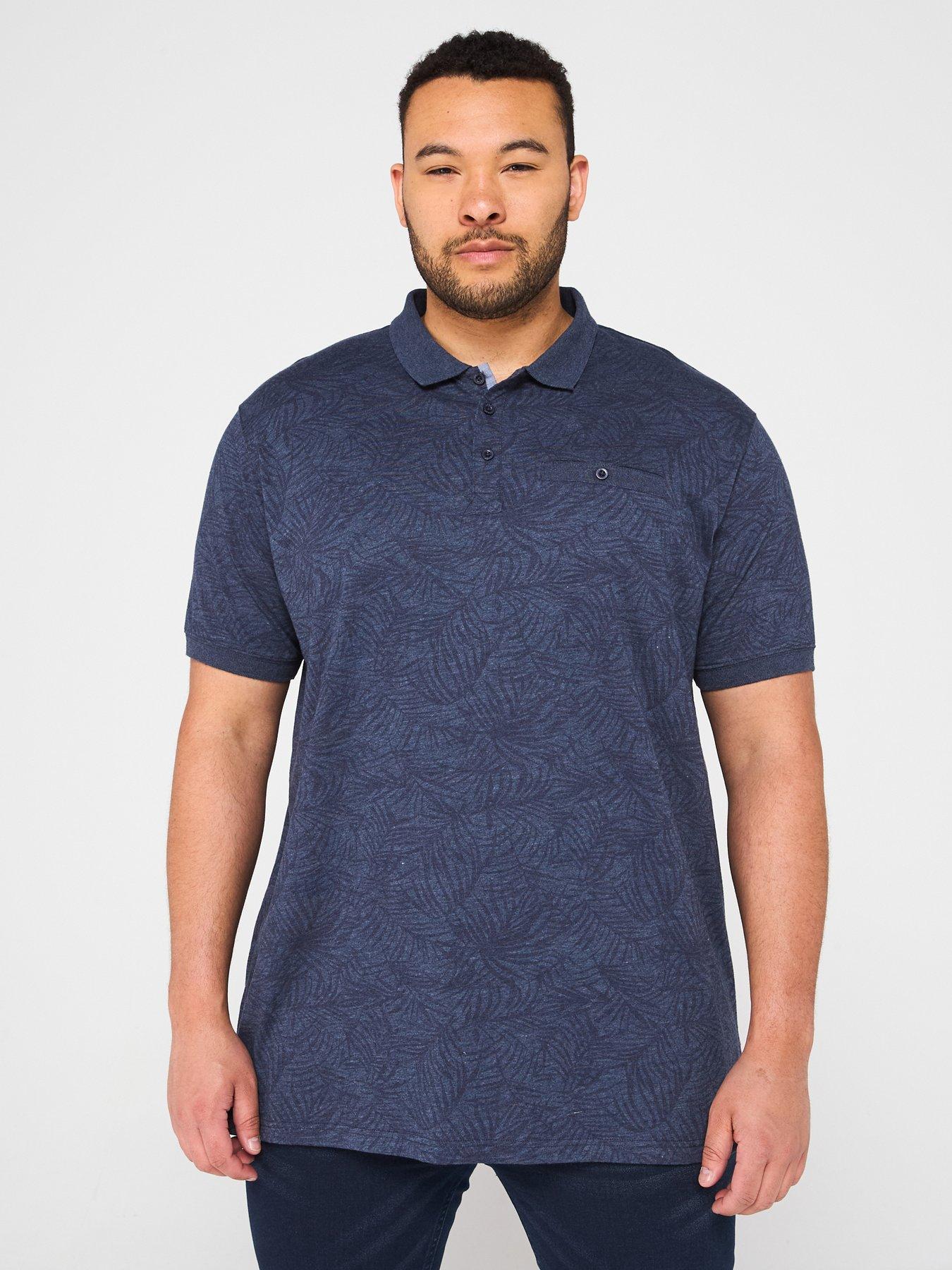 undefined Leaf Print Short Sleeve Polo Shirt