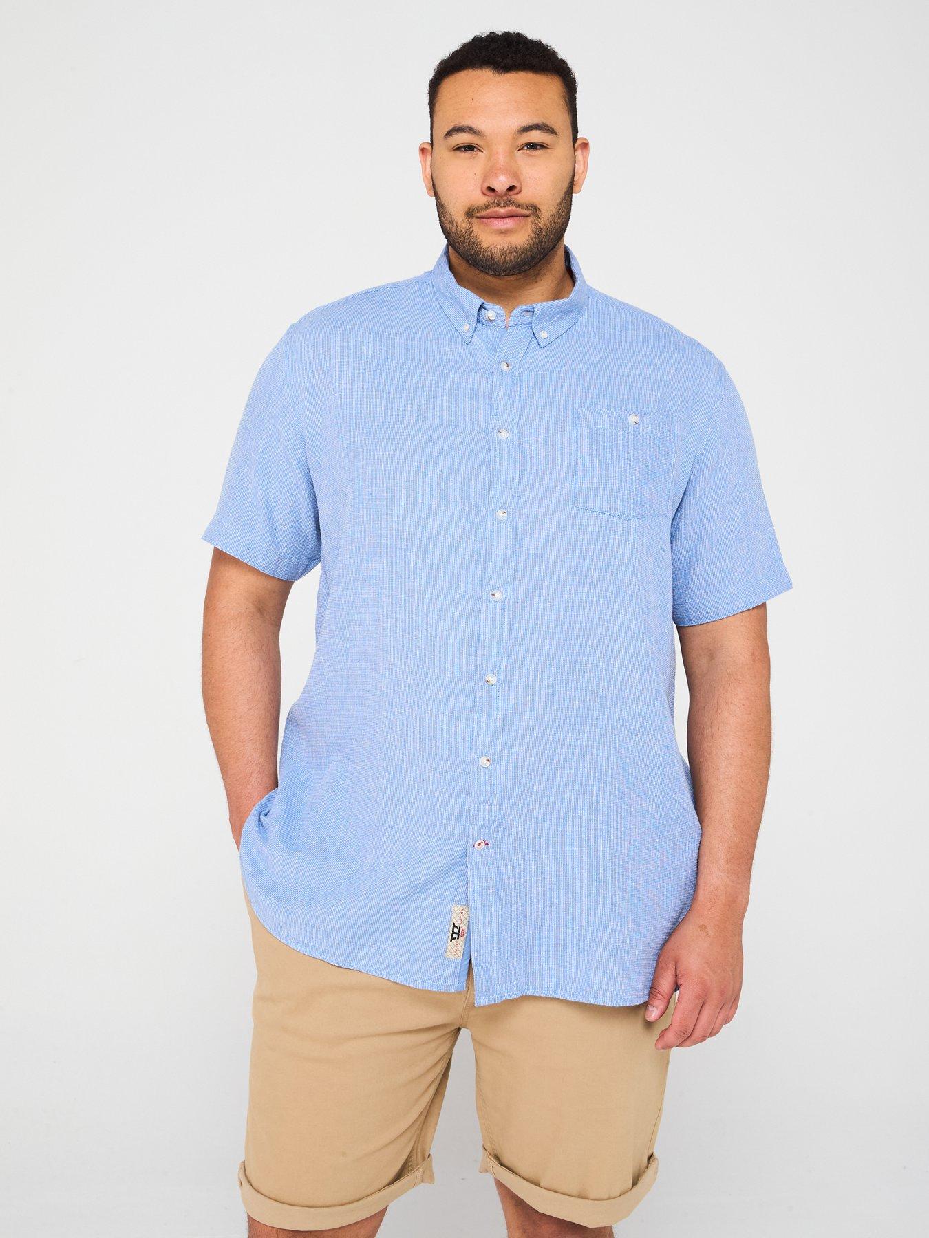undefined Linen Mix Short Sleeve Pocket Detail Shirt