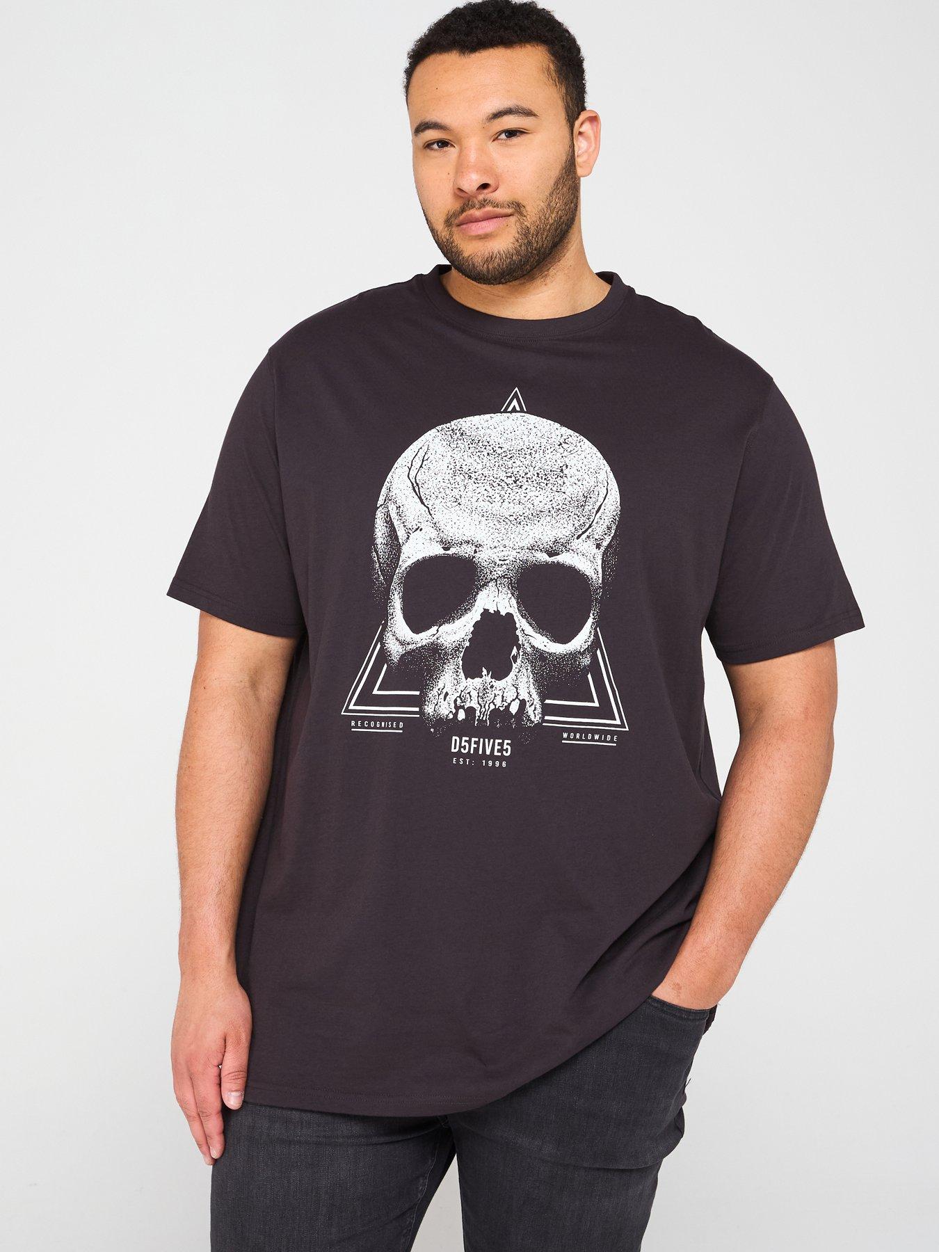 undefined Skull Monochrome Graphic T-shirt