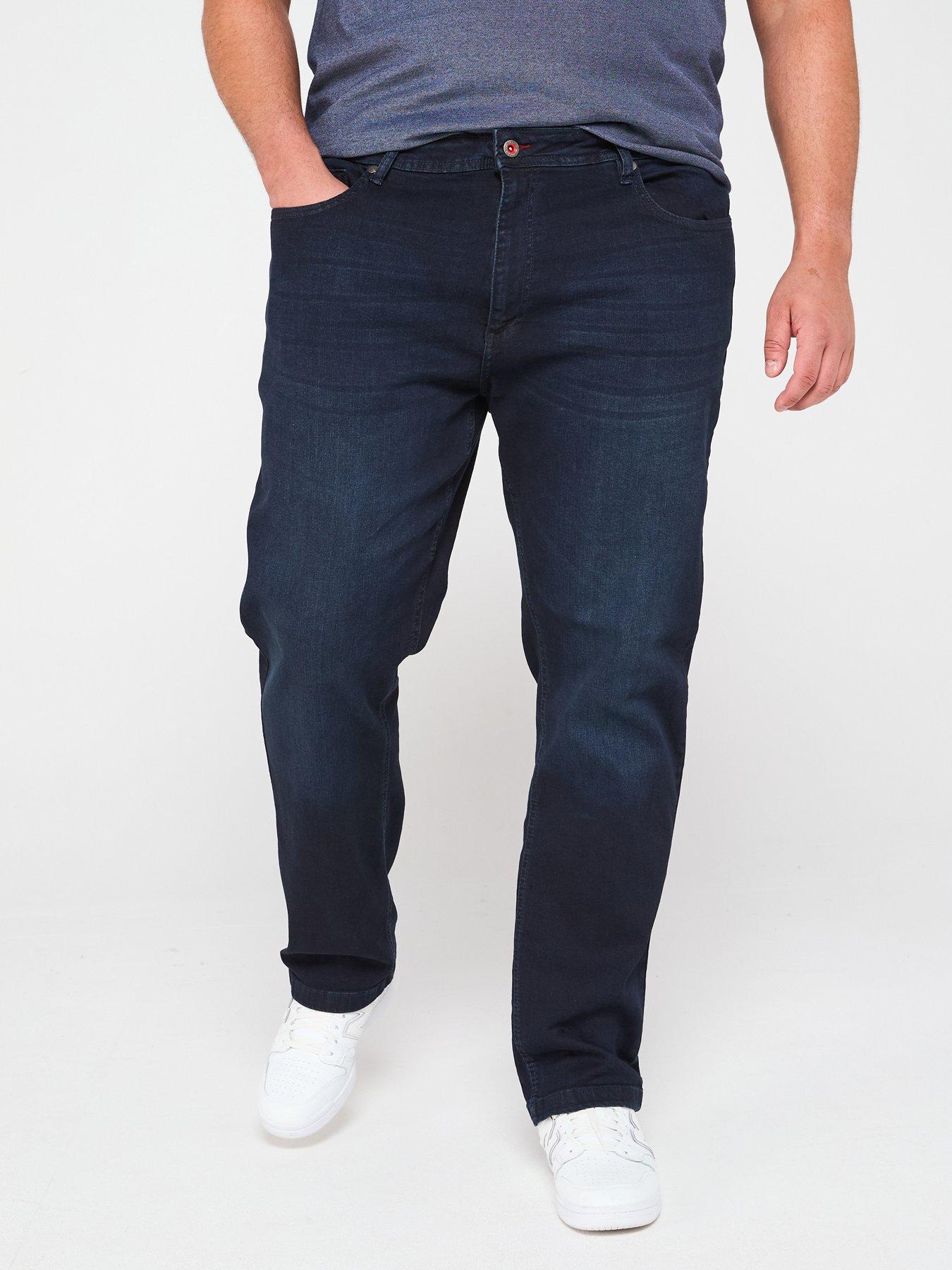 undefined Tapered Fit Stretch Jeans - Blue