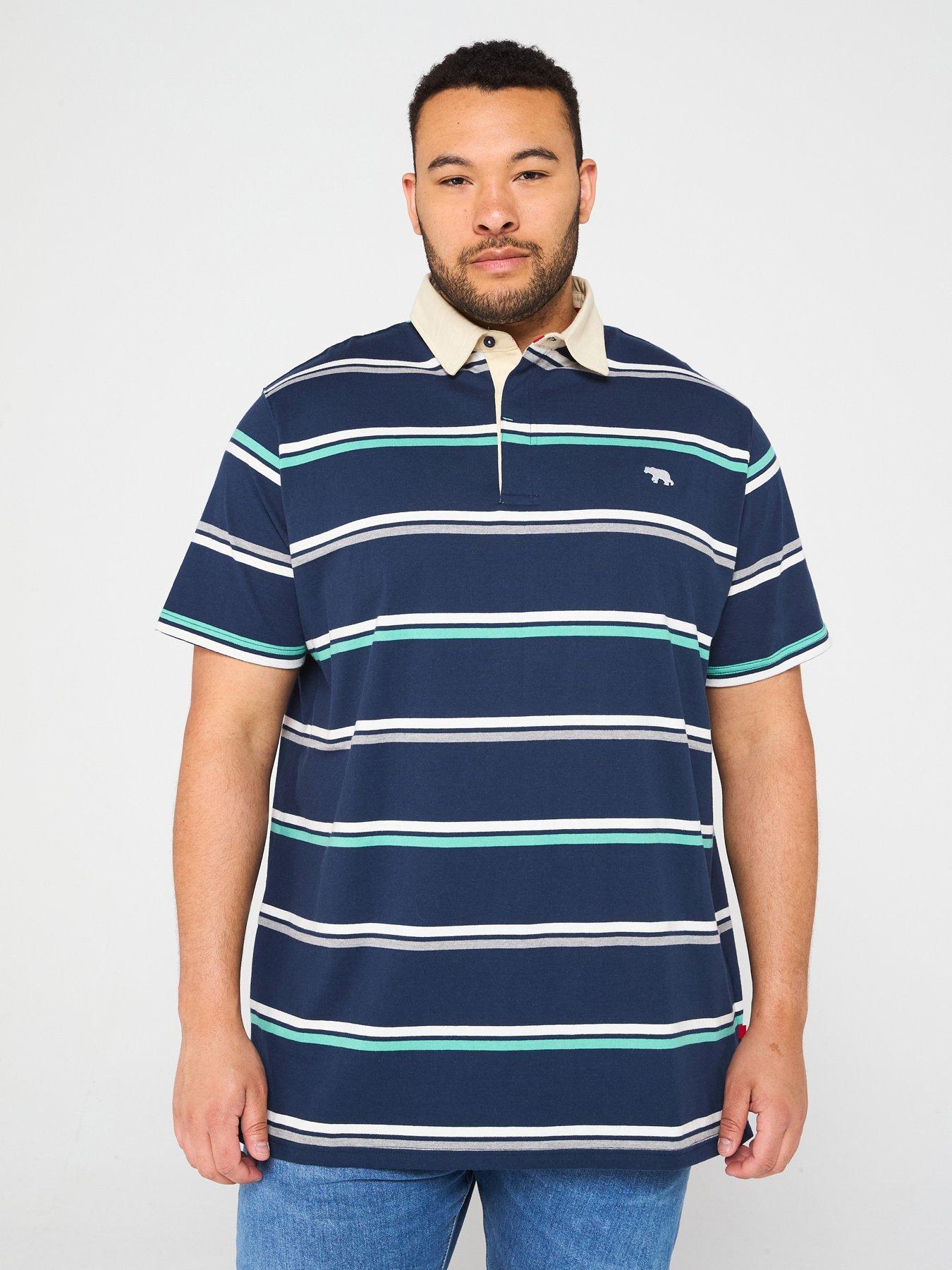 undefined Stripe Short Sleeve Rugby Polo Shirt