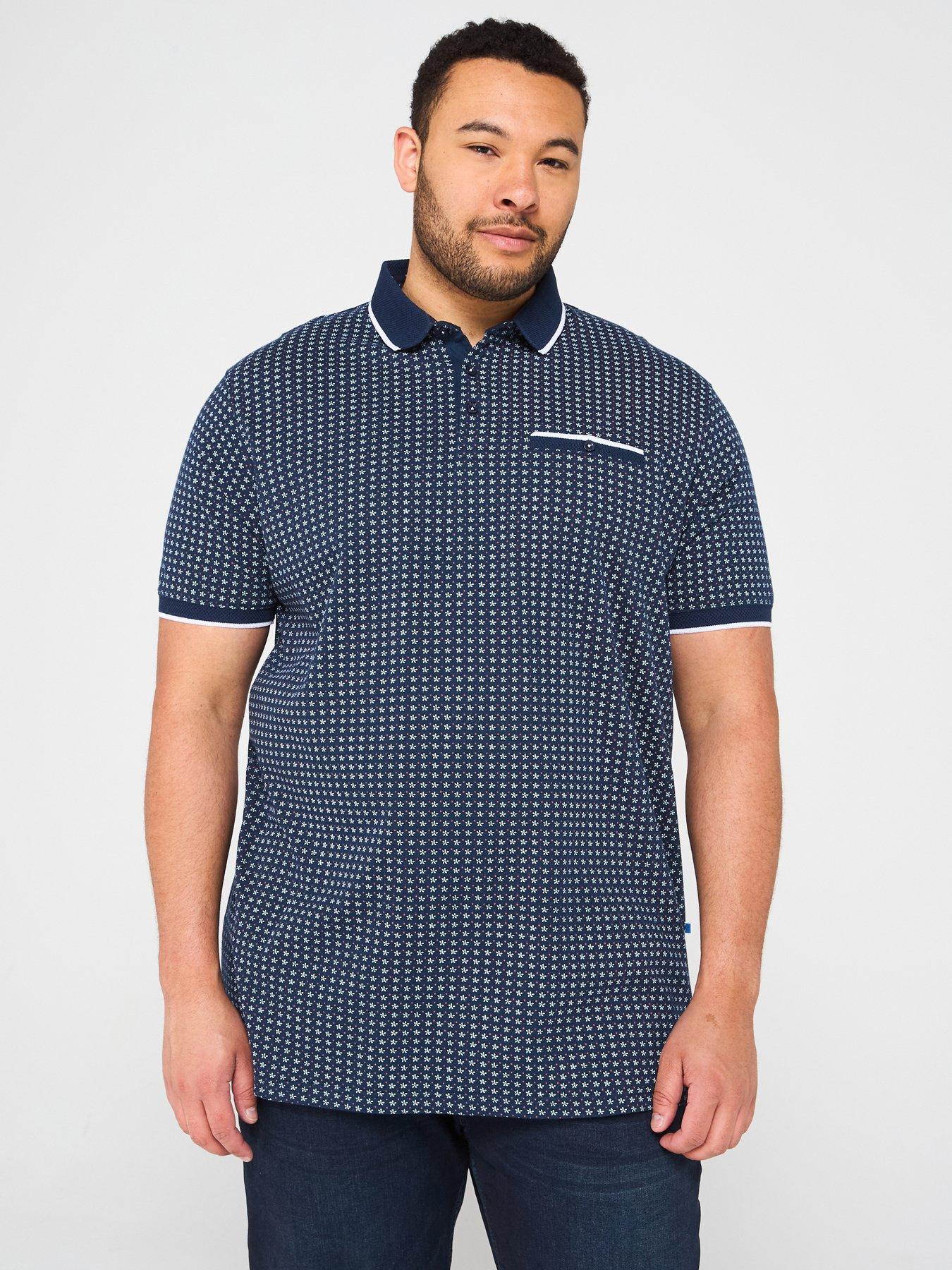undefined Printed Polo Shirt With Jacquard Collar