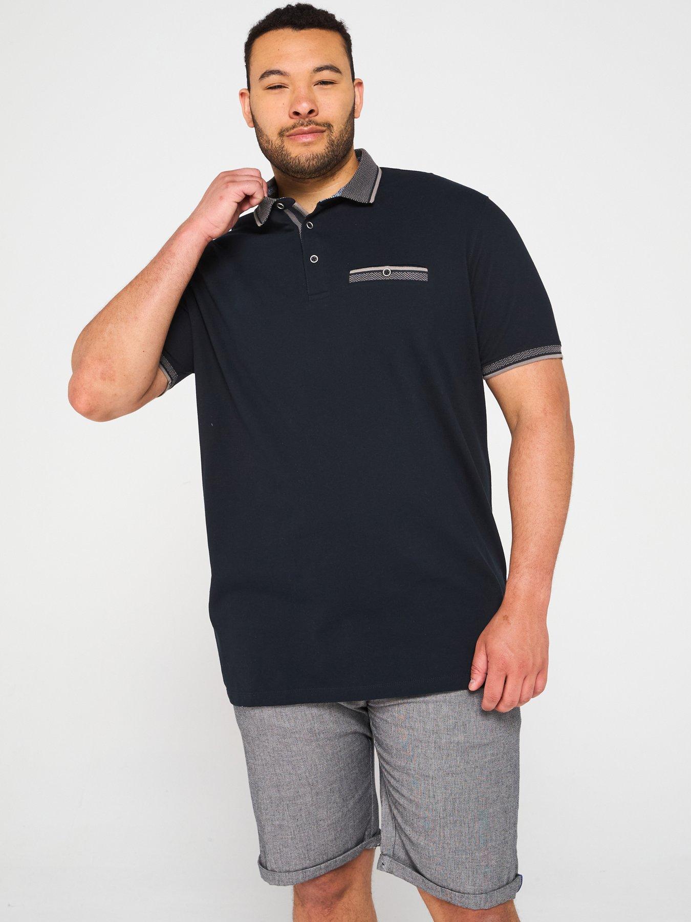 undefined Jacquard Collar Pique Polo Shirt