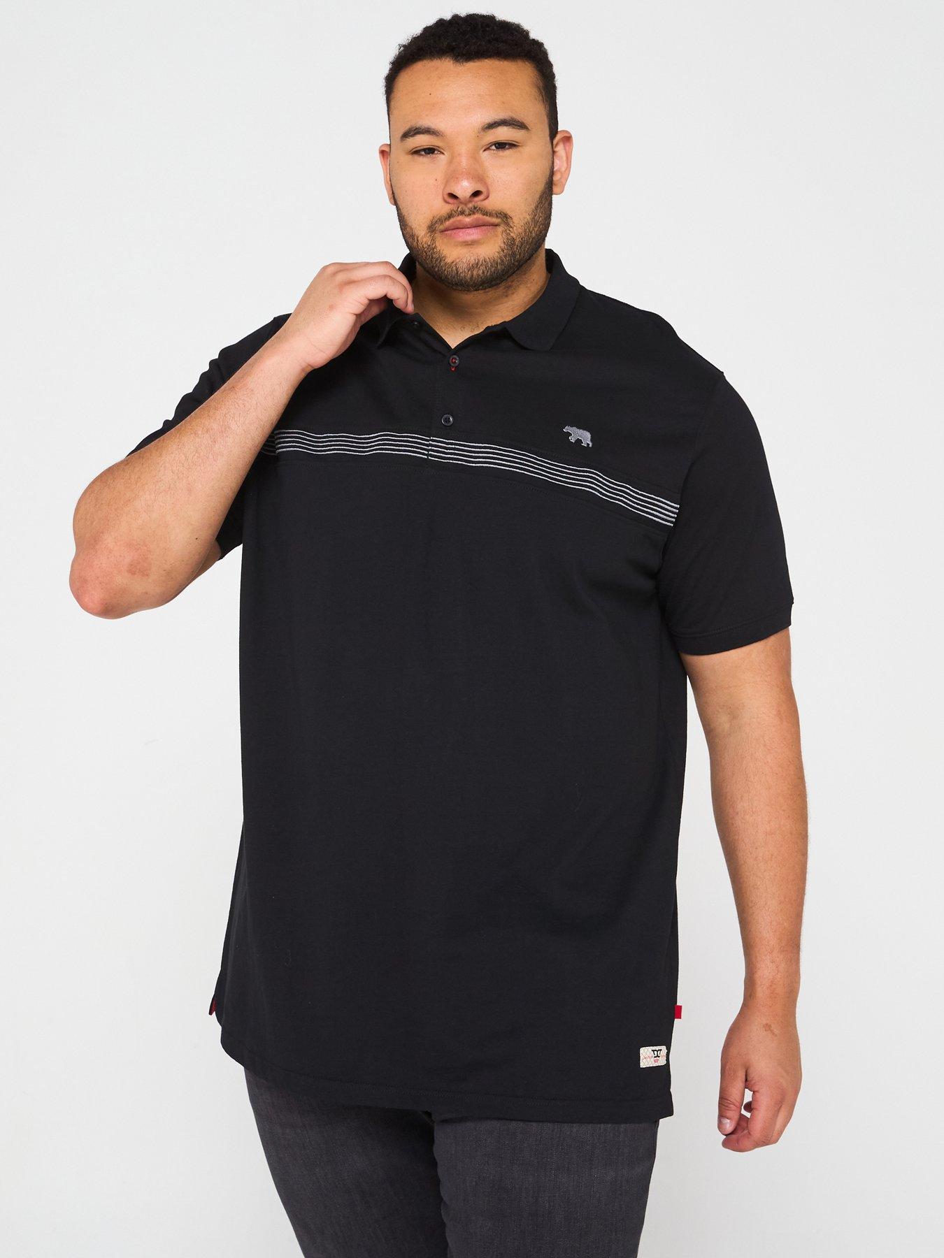 undefined Cut And Sew Embroidery Stripe Polo Shirt