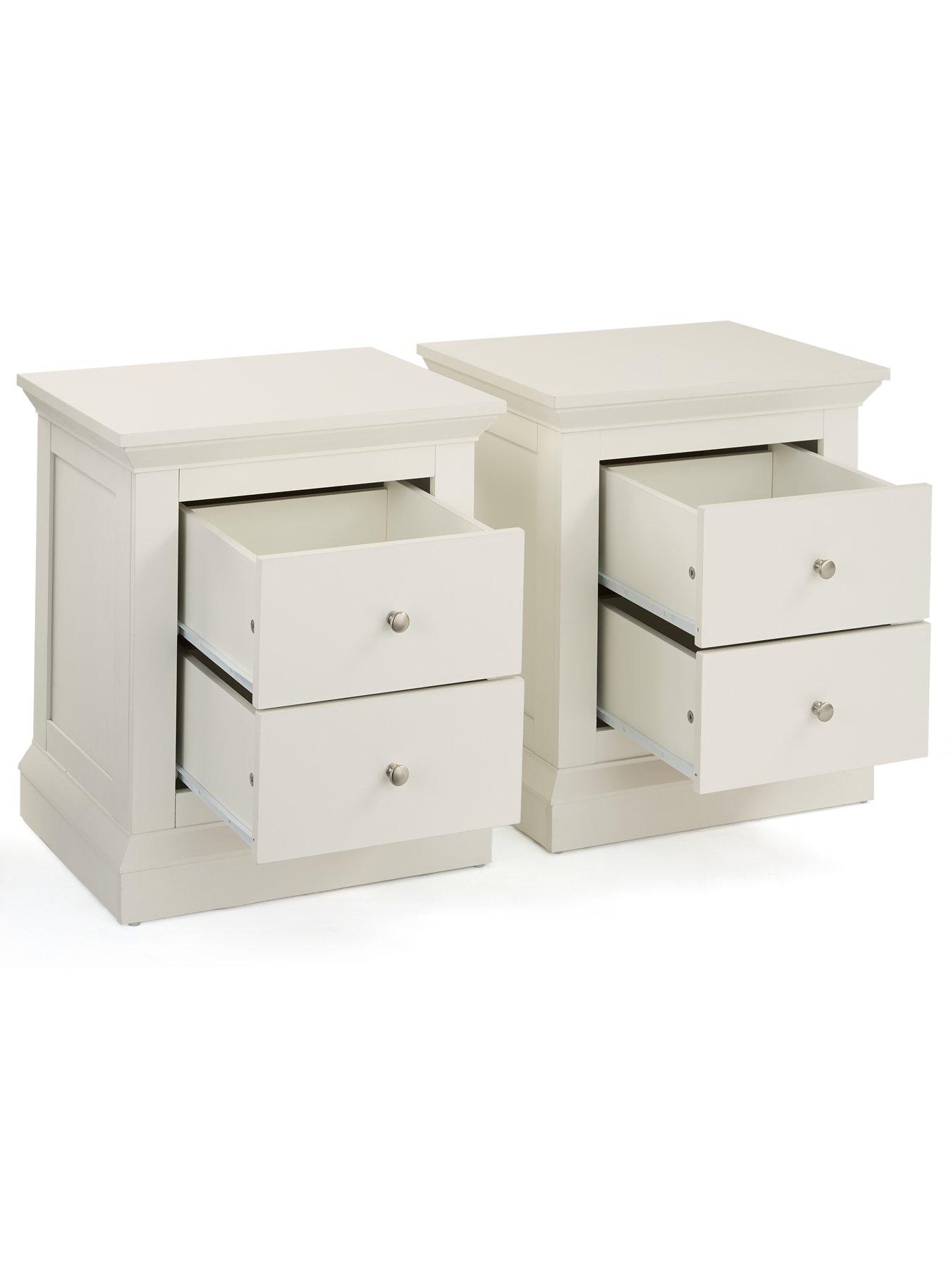 Image 4 of 7 of The Very Collection Hanna Pair of&nbsp;2 Drawer Bedside Tables