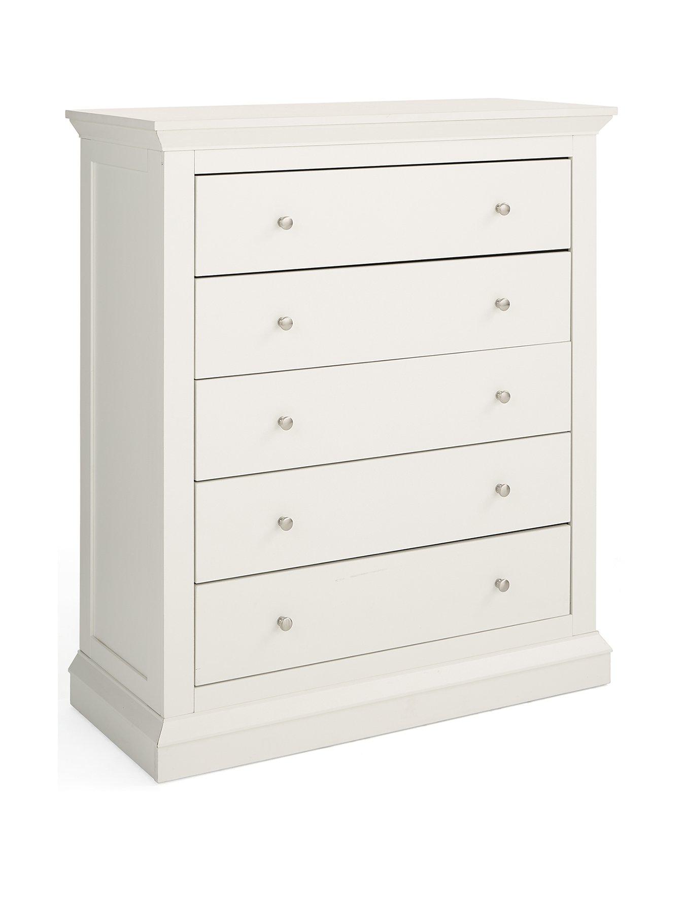 Image 3 of 7 of Very Home Hanna 5 Drawer Chest - White