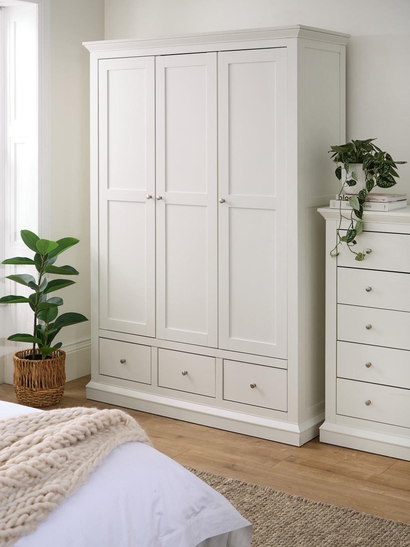 The Very Collection Hanna 3 Door, 3 Drawer Wardrobe - White