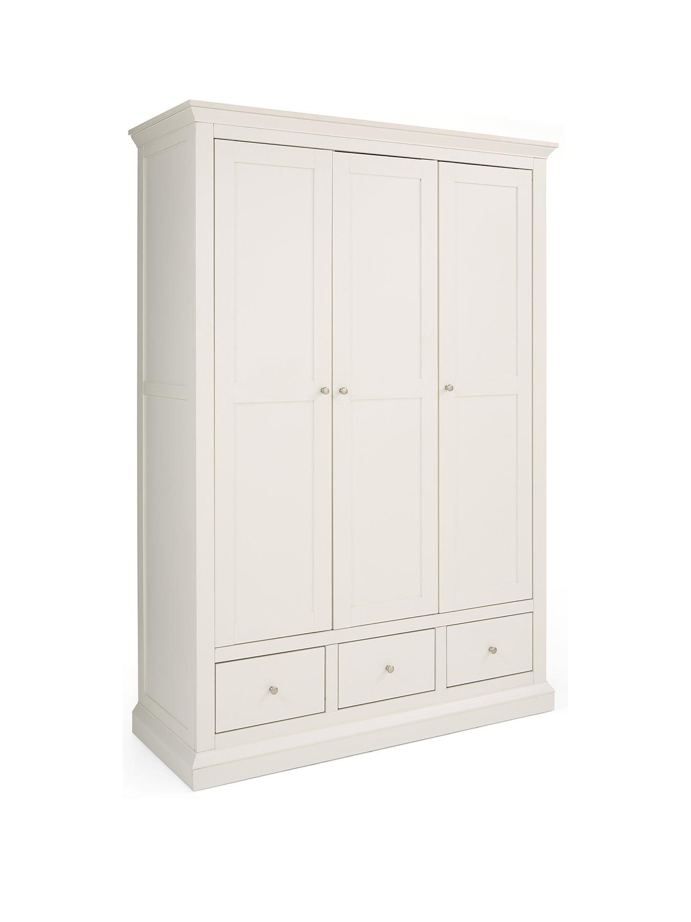 Image 3 of 7 of Very Home Hanna 3 Door, 3 Drawer Wardrobe - White