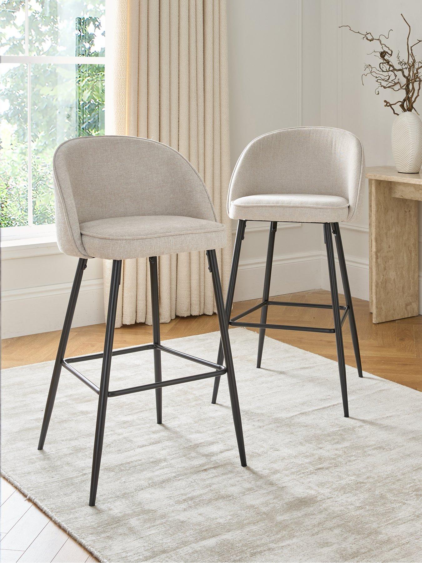 undefined Carina Pair Of Fabric Bar Stools