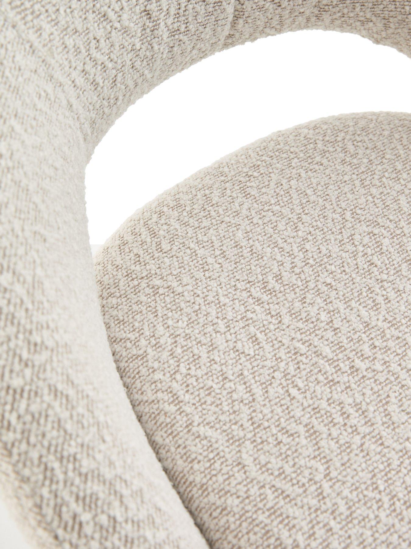 Image 6 of 7 of Very Home Aurelia Boucle Pair Of Bar Stools With Black Legs - FSC&reg; Certified