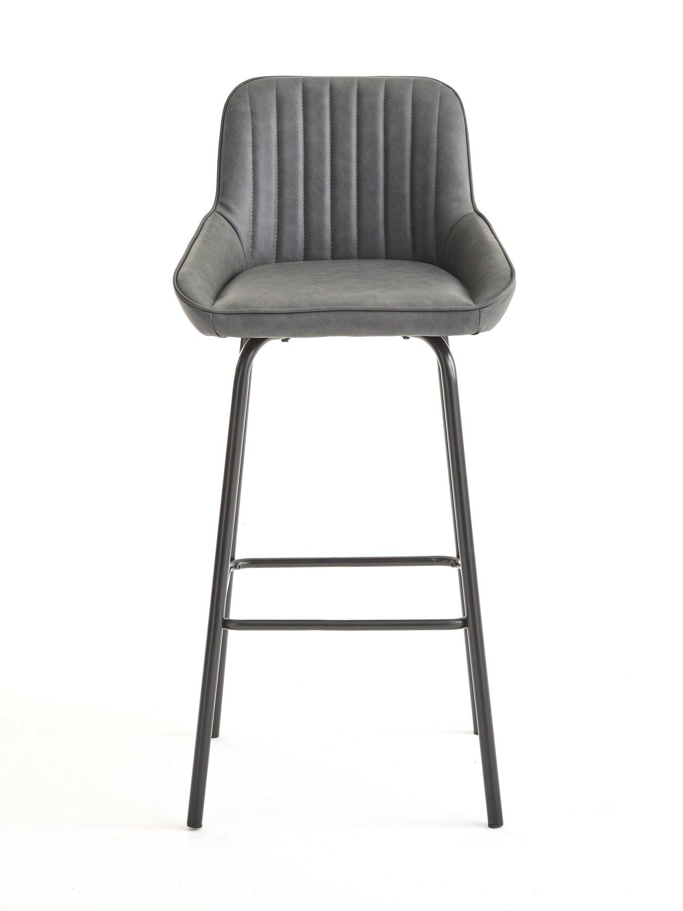 Image 3 of 6 of The Very Collection Marlow Pair Of Faux Leather Bar Stools - FSC&reg; Certified