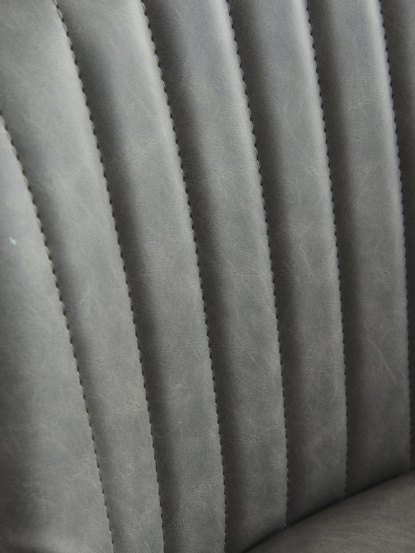 Image 6 of 6 of The Very Collection Marlow Pair Of Faux Leather Bar Stools - FSC&reg; Certified