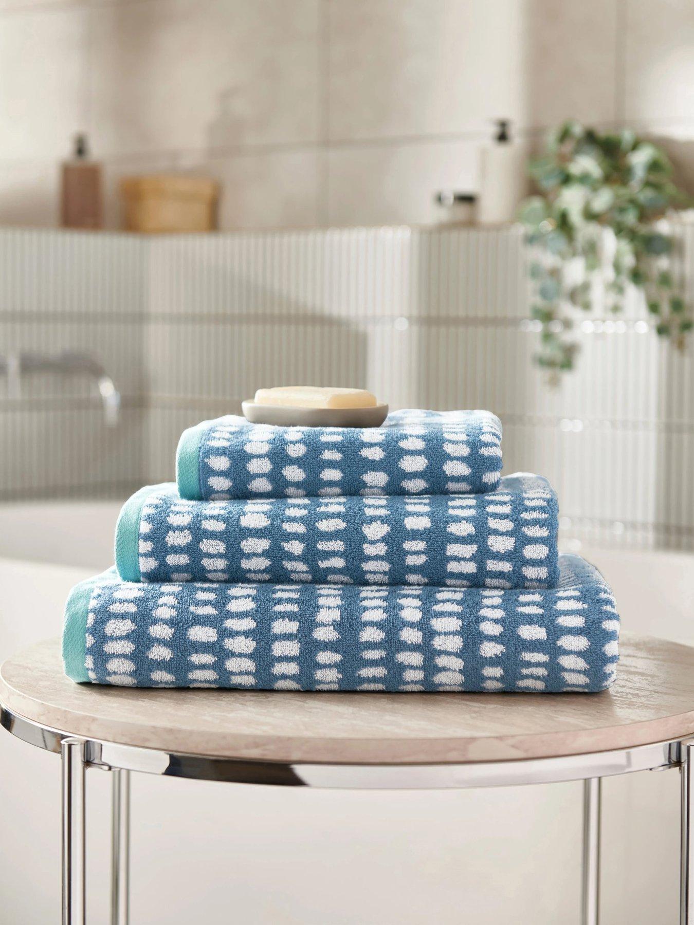 Image 1 of 5 of Copenhagen Home Arri 100% Cotton Towel Collection - Blue