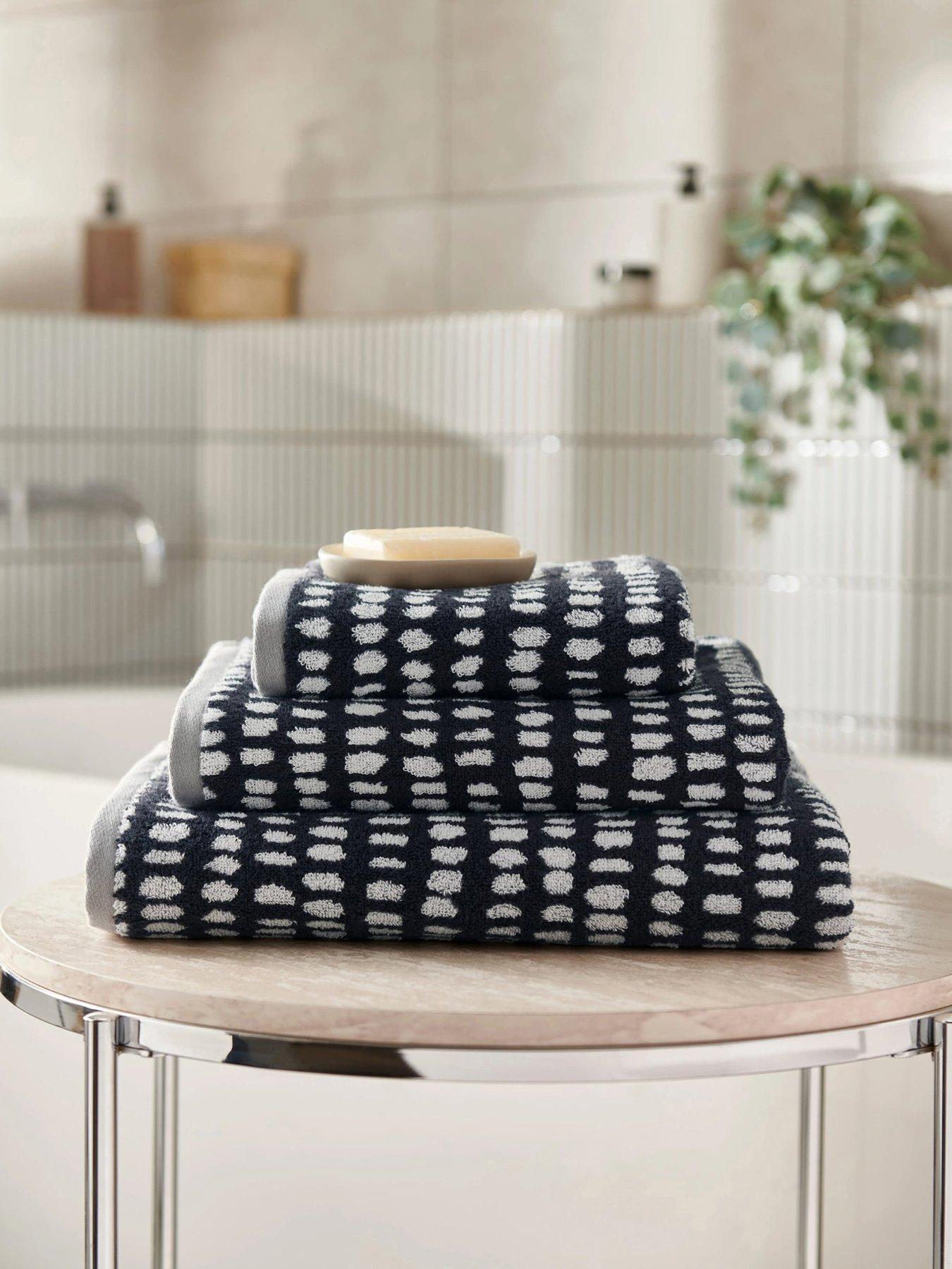Image 1 of 4 of Copenhagen Home Arri 100% Cotton Towel Collection - Black