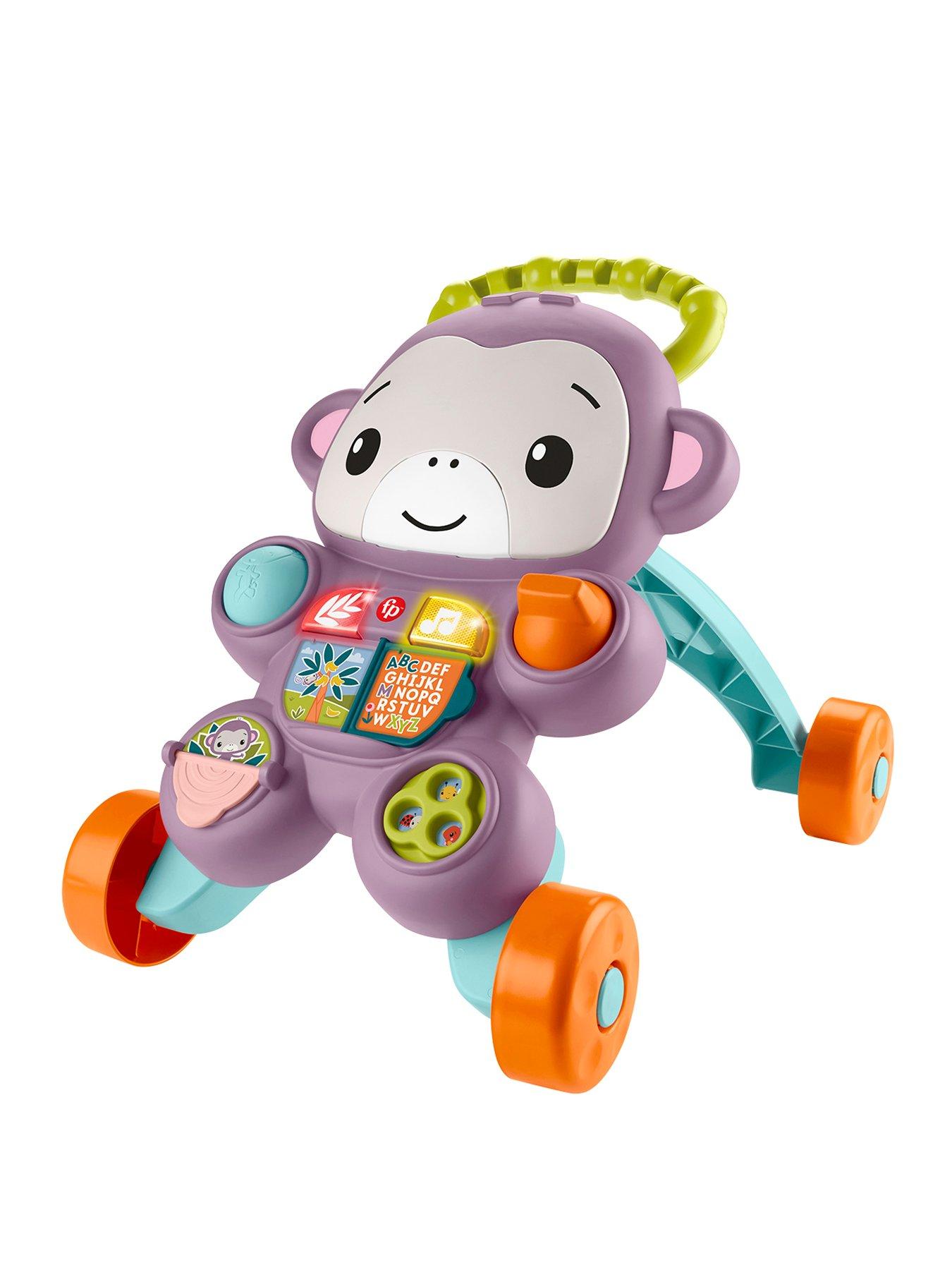 Fisher-Price Learn With Me Purple Monkey Walker Baby Learning Toy with Music & Lights