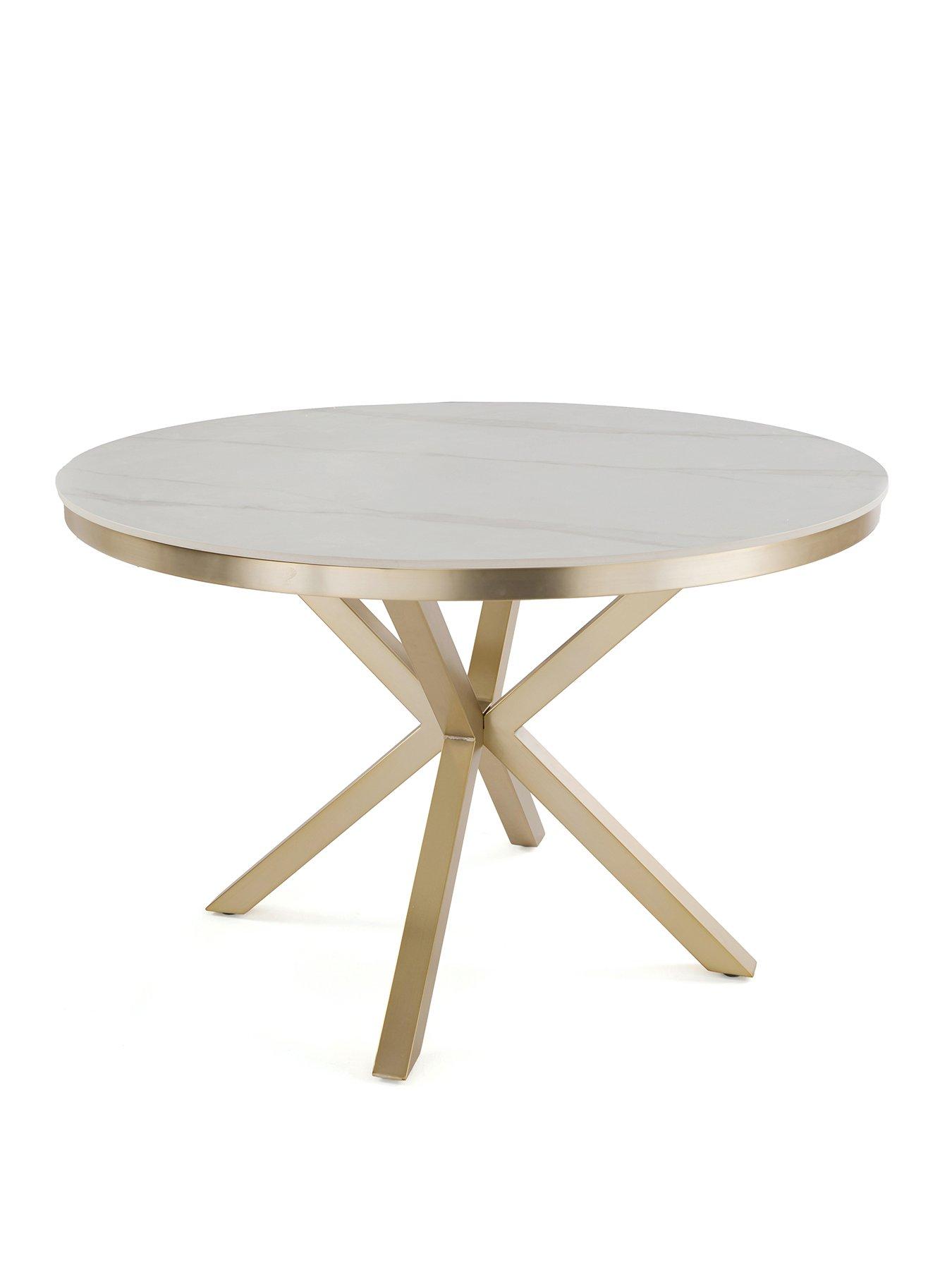 Image 3 of 7 of The Very Collection Savannah 120cm Round Ceramic Dining Table - FSC Certified