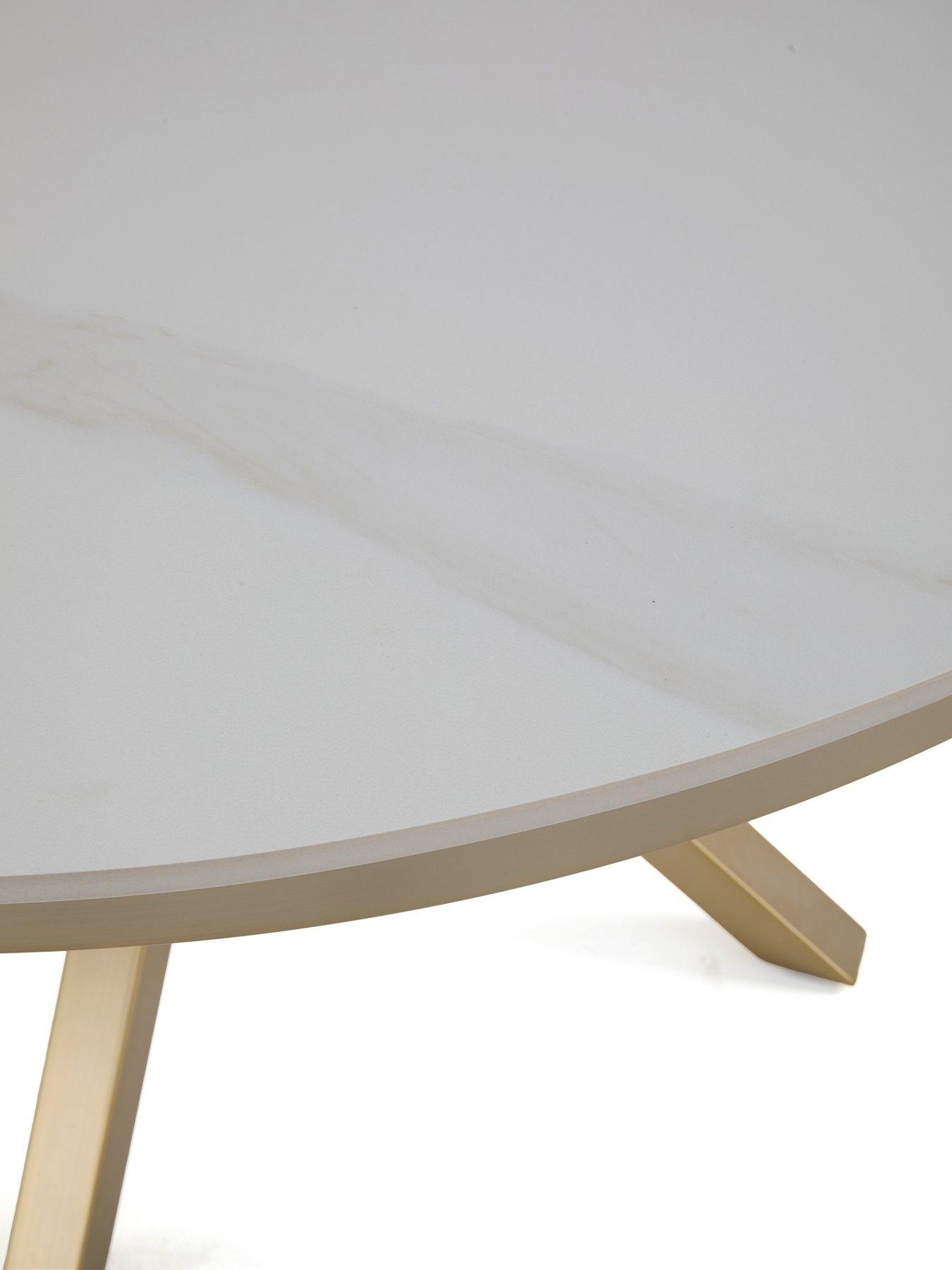 Image 4 of 7 of The Very Collection Savannah 120cm Round Ceramic Dining Table - FSC Certified