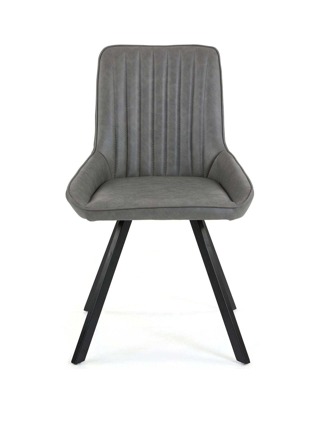 undefined Marlow Faux Leather Pair Of Dining Chairs