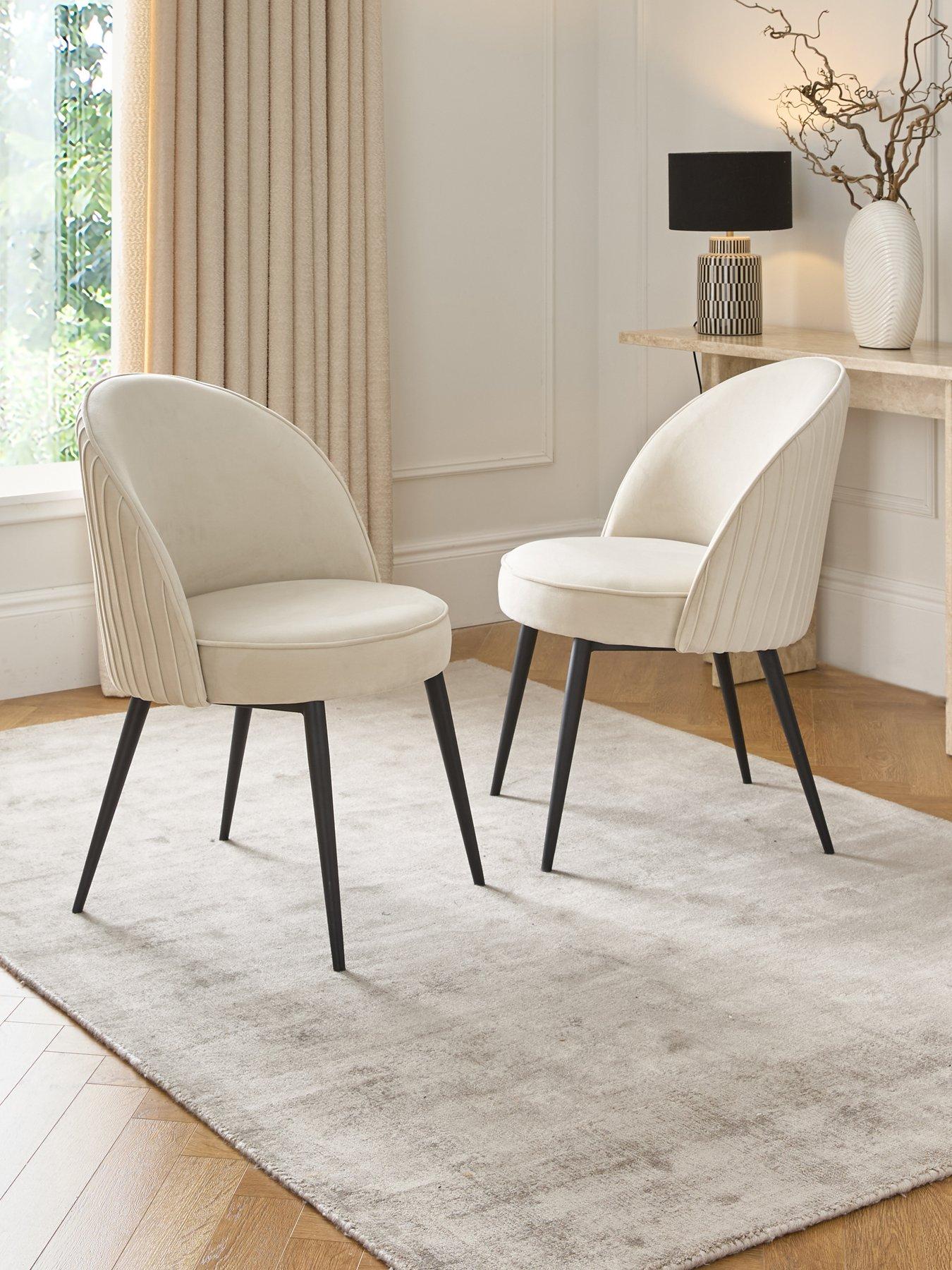 undefined Mia Pair Of Pleated Dining Chairs