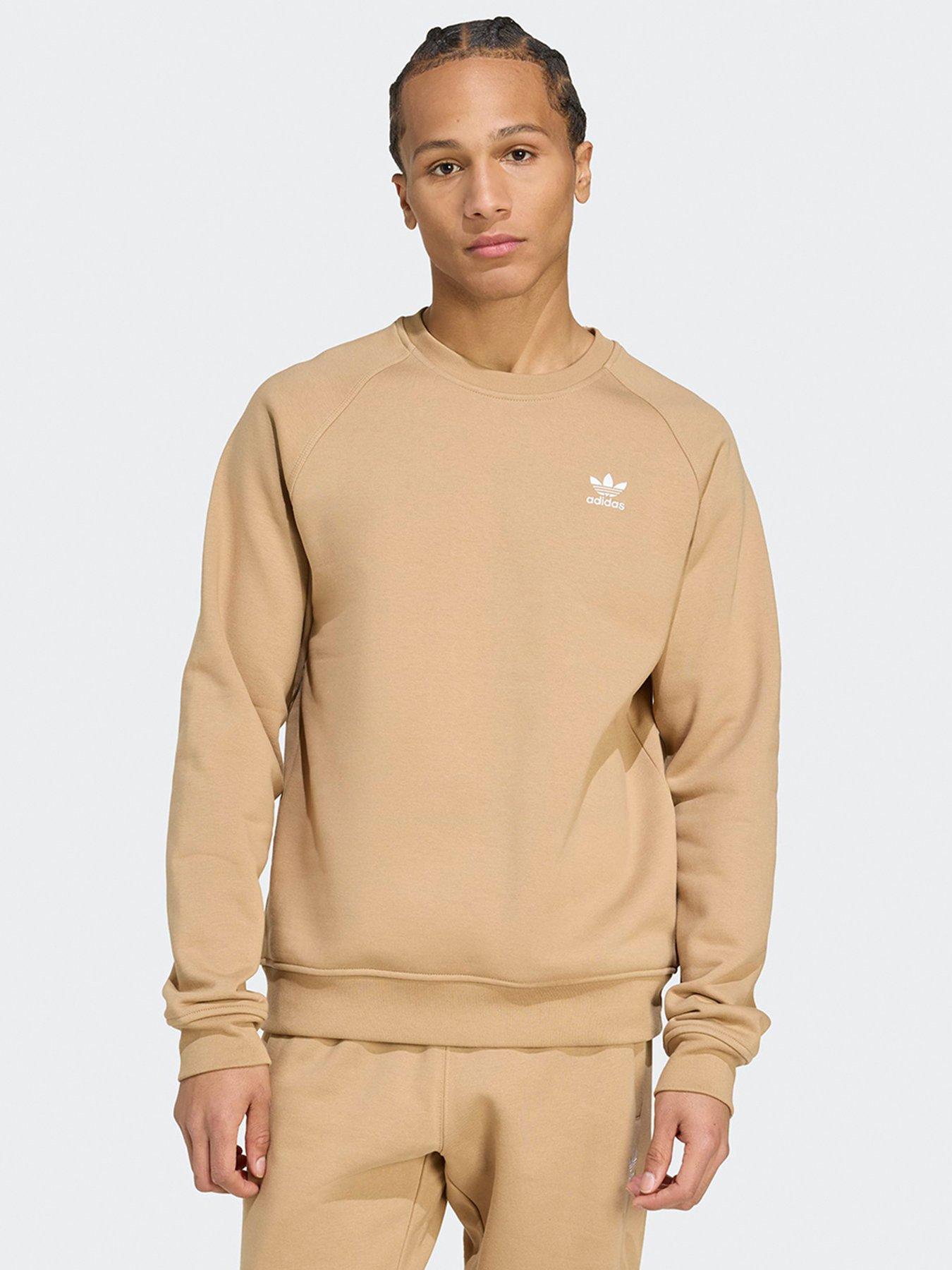 undefined Men's Trefoil Essentials Crew Sweatshirt - Brown