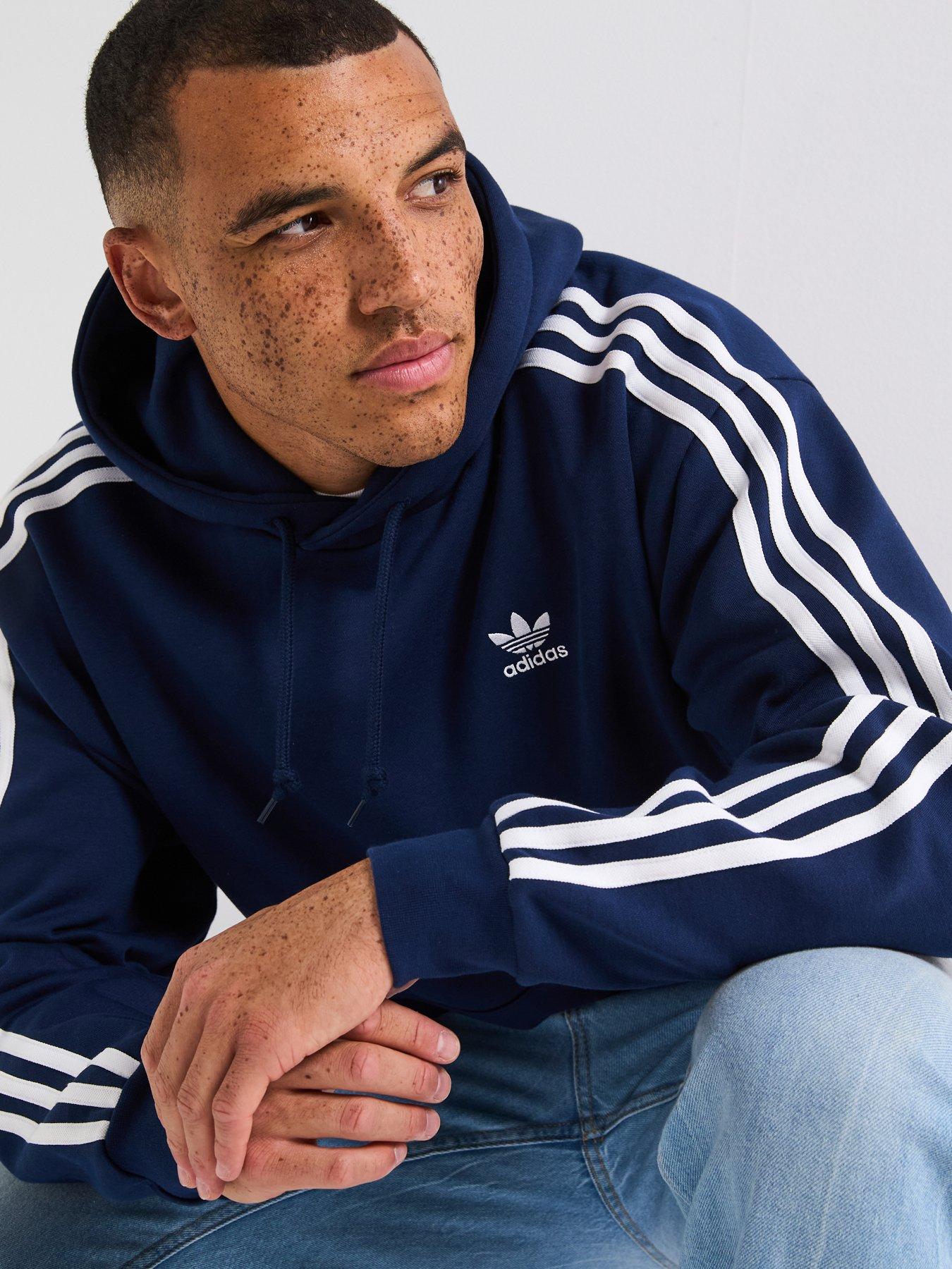 adidas Originals Men's Adicolor Baggy Fit Hoodie Blue Very