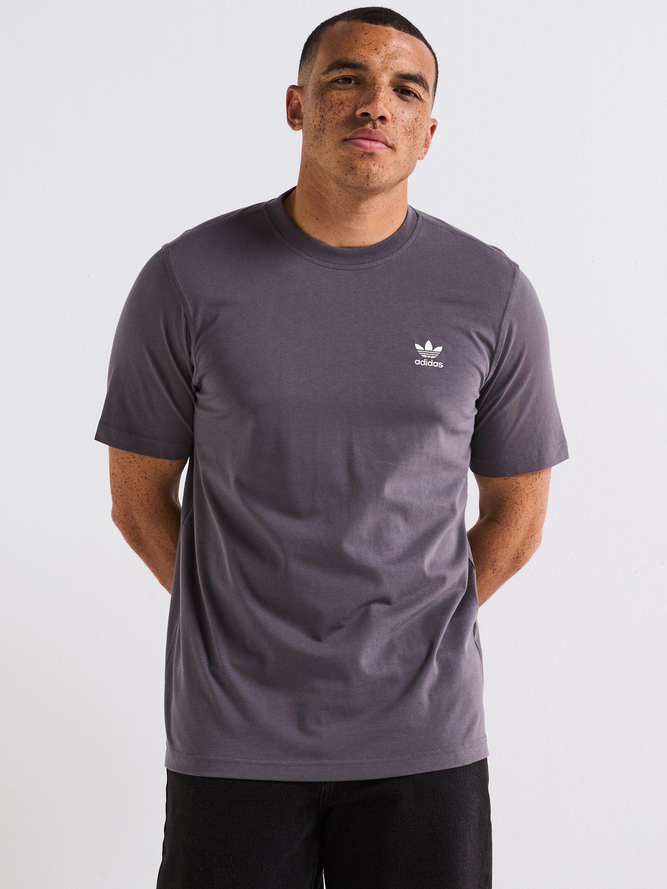 adidas Originals Mens Trefoil Essentials T-shirt, Grey Strata, Size Xs, Men