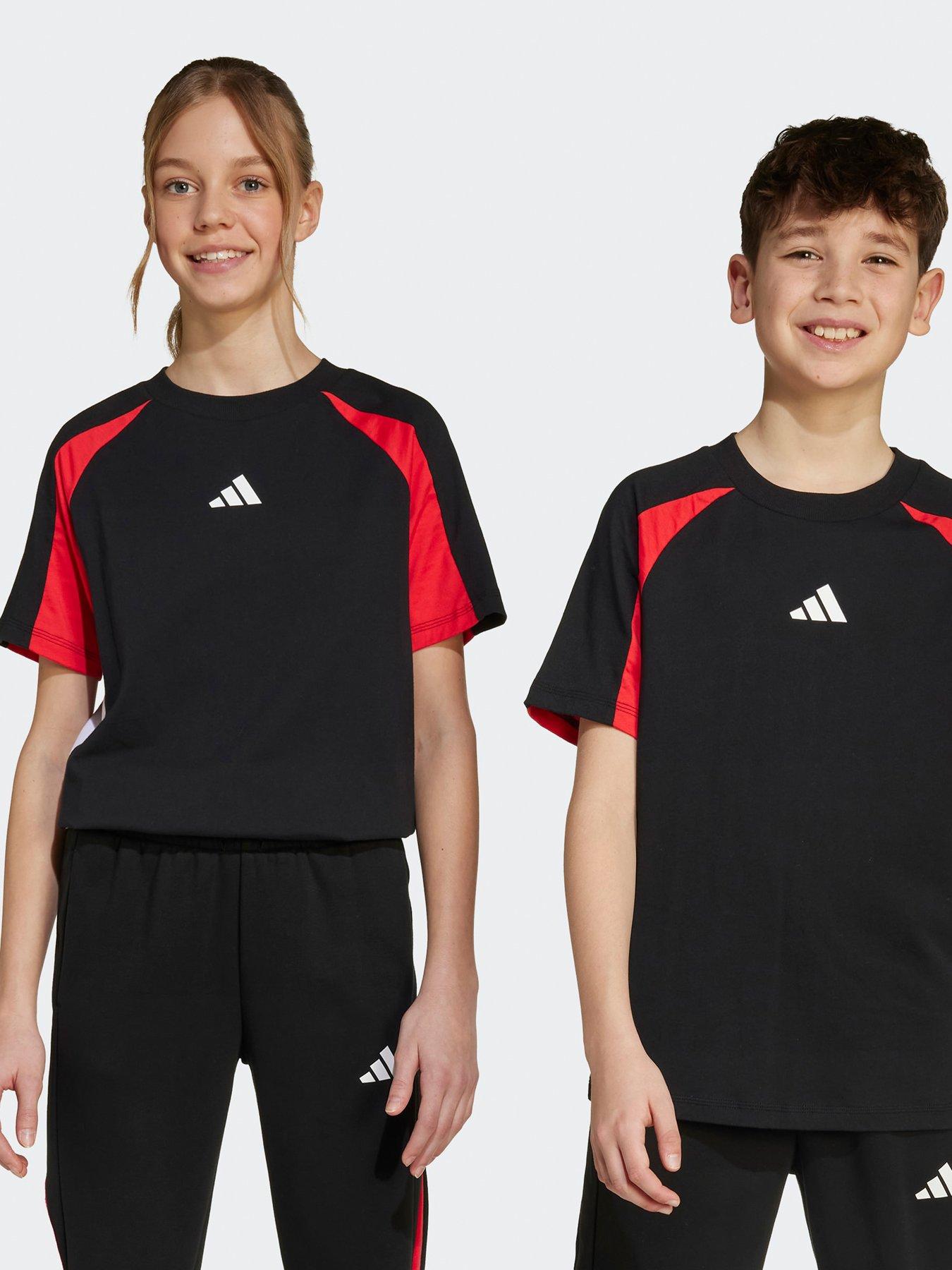 adidas Sportswear Junior Boys Seasonal Essentials Colorblock T-shirt -black