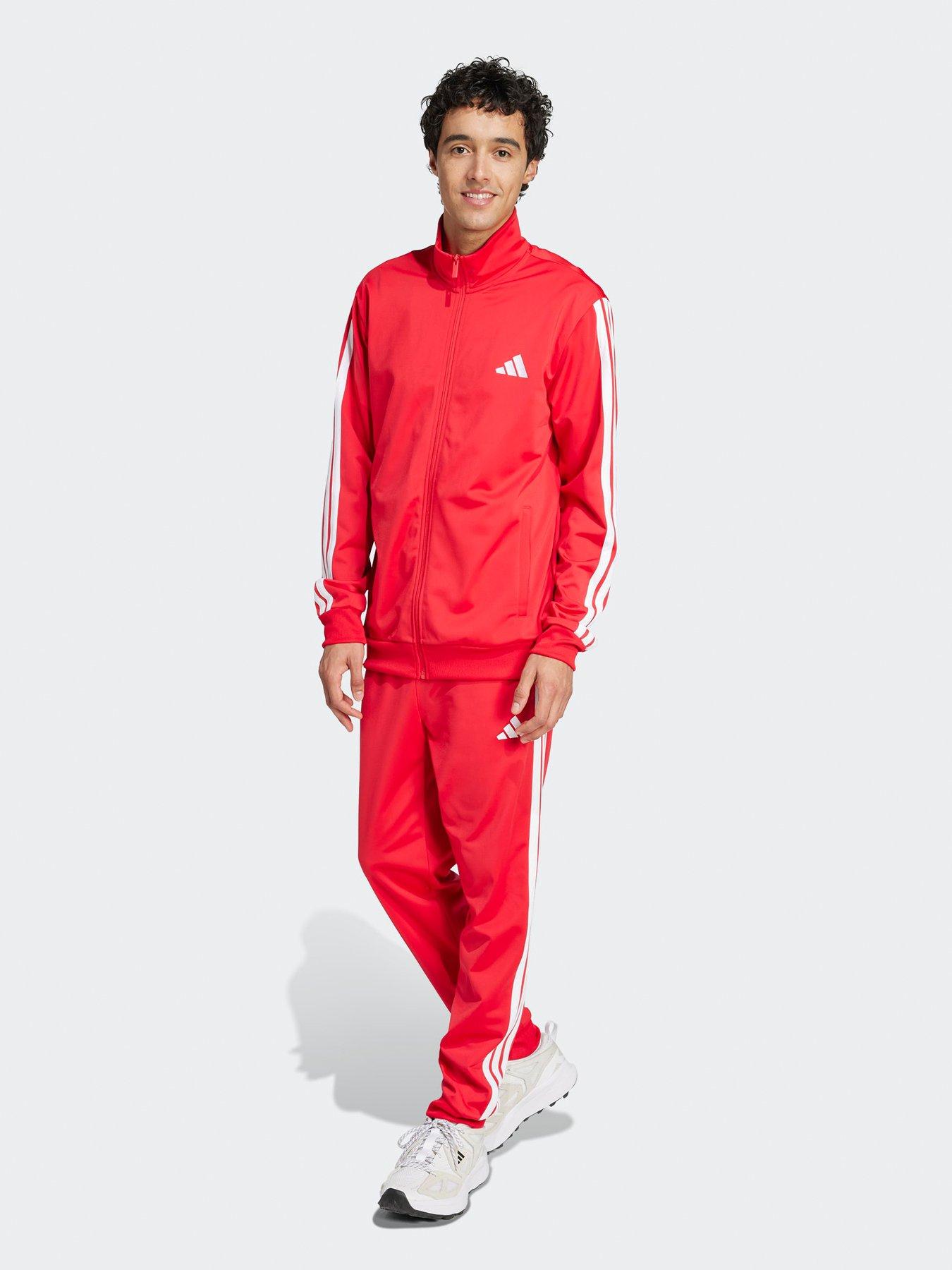undefined Men's Sportswear Basic 3-stripes Tricot Tracksuit - Red