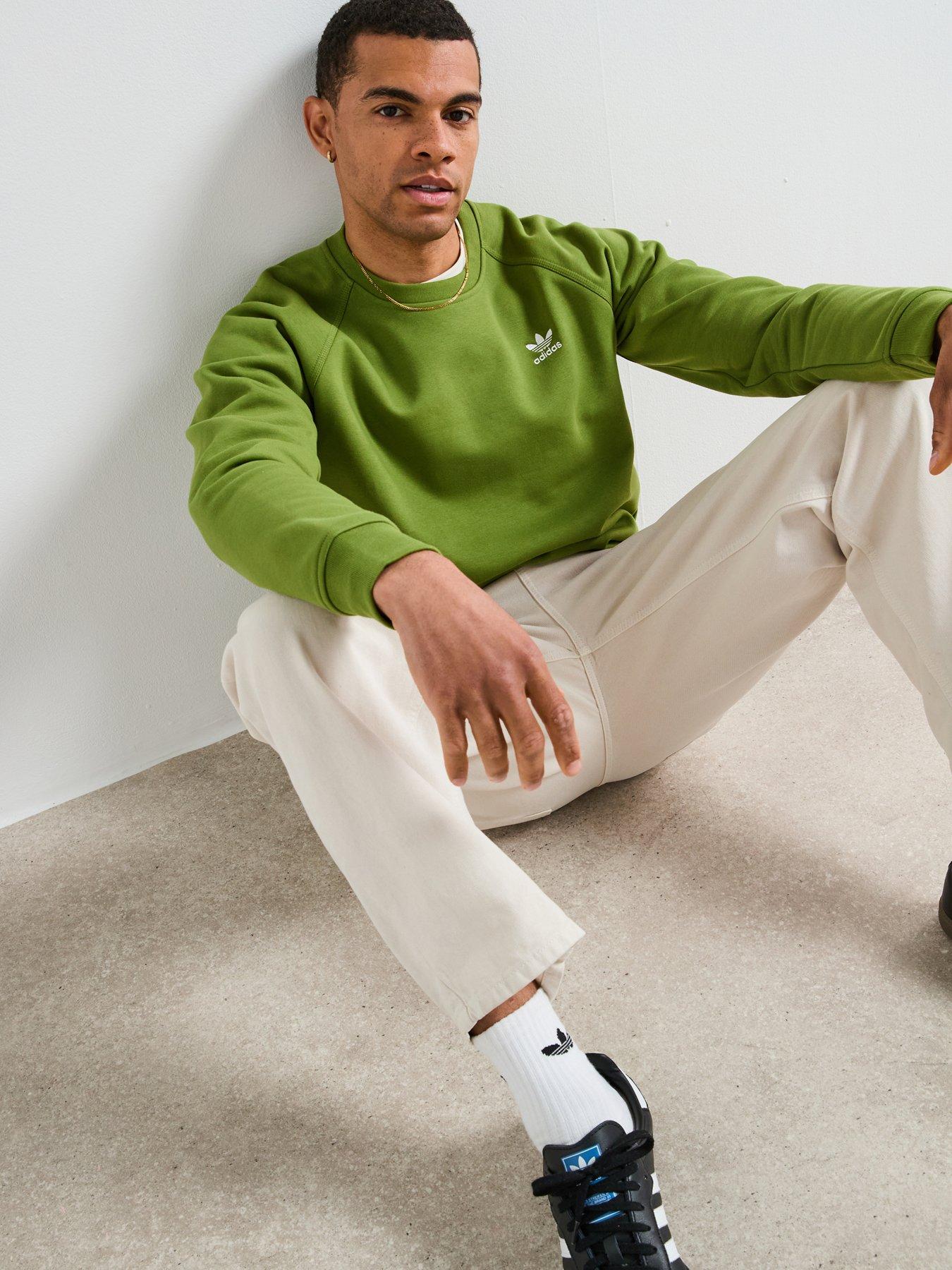 undefined Men's Trefoil Essentials Crew Sweatshirt - Green
